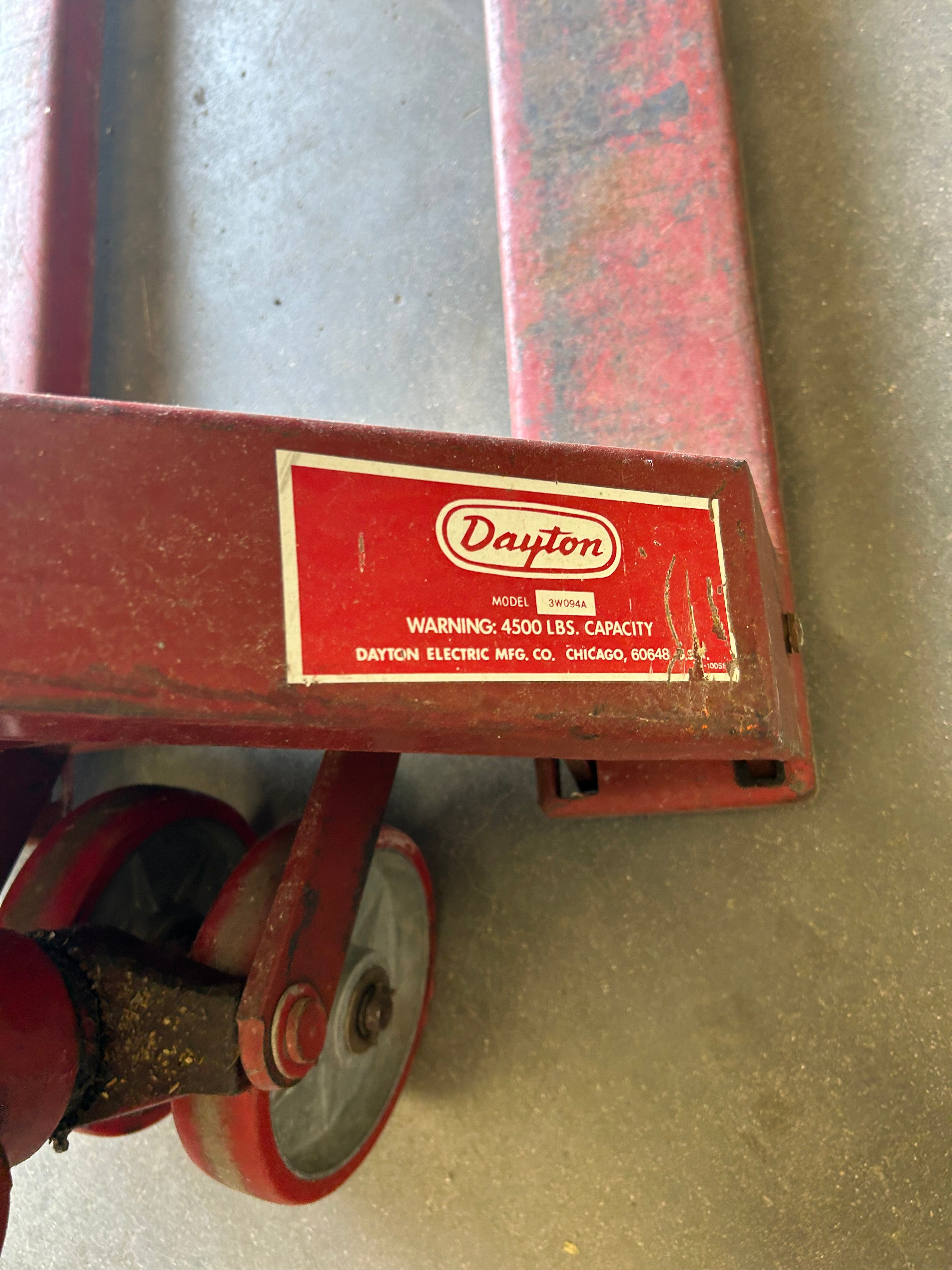 Dayton Pallet jack *For Parts or Repair*