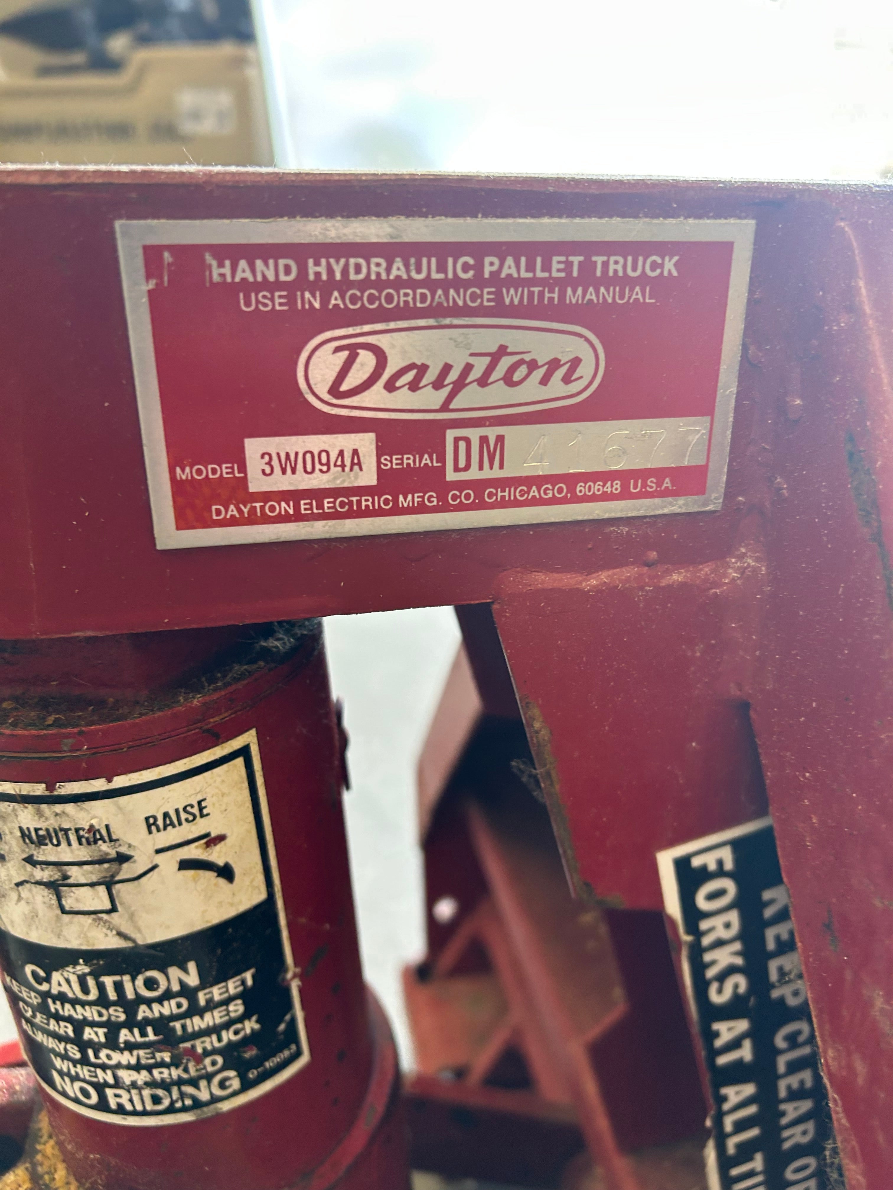 Dayton Pallet jack *For Parts or Repair*