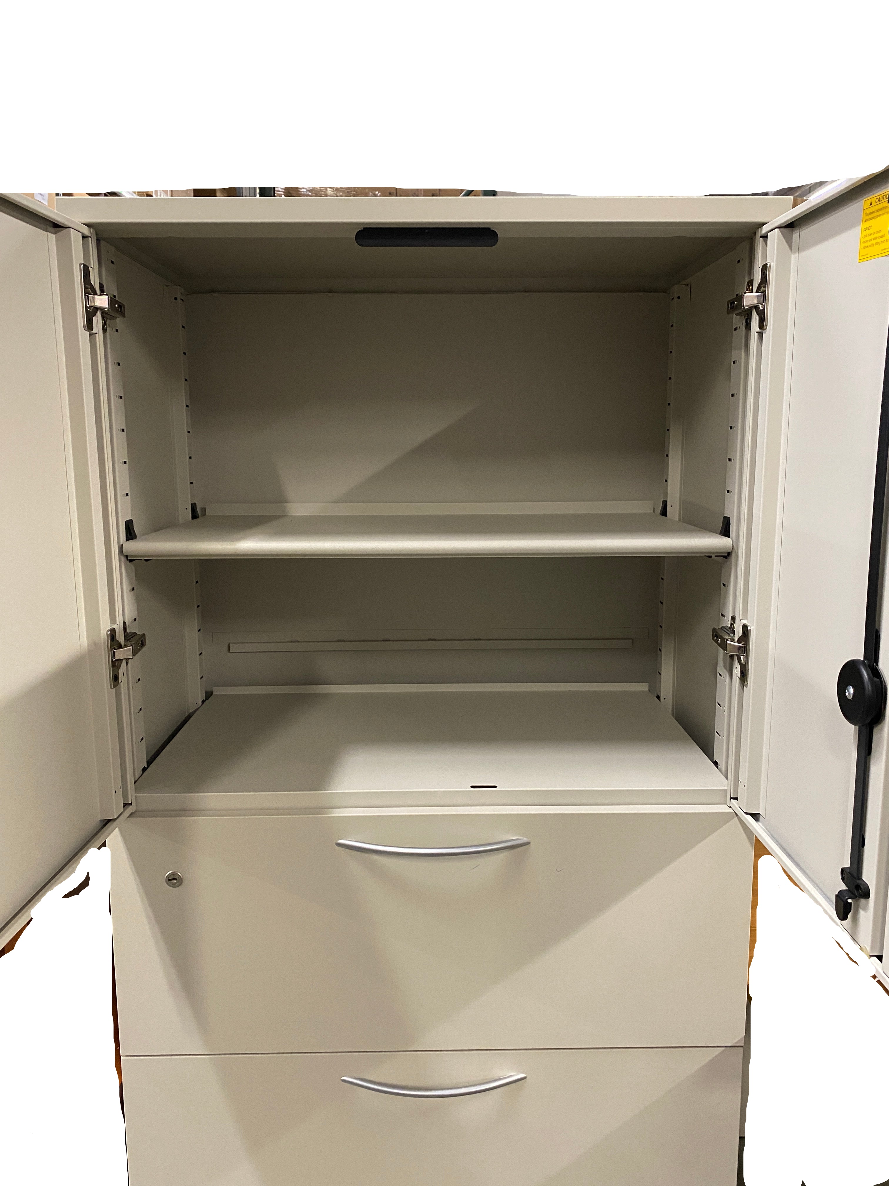 Steelcase # RCC18305EW White Metal Storage Cabinet