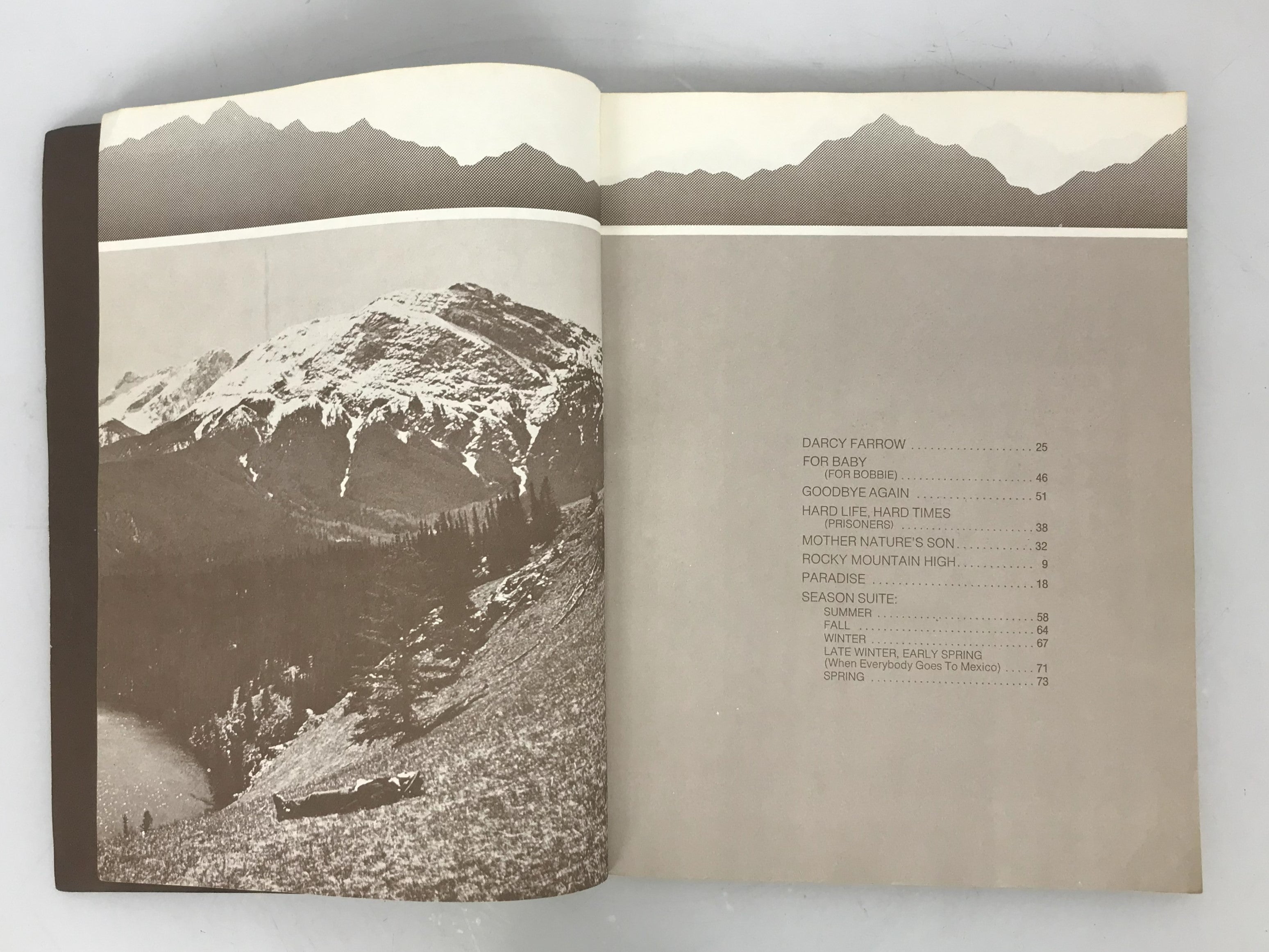 John Denver Songbook Chord Book Lot of 2 1973 Farewell Andromeda Rocky Mountain High