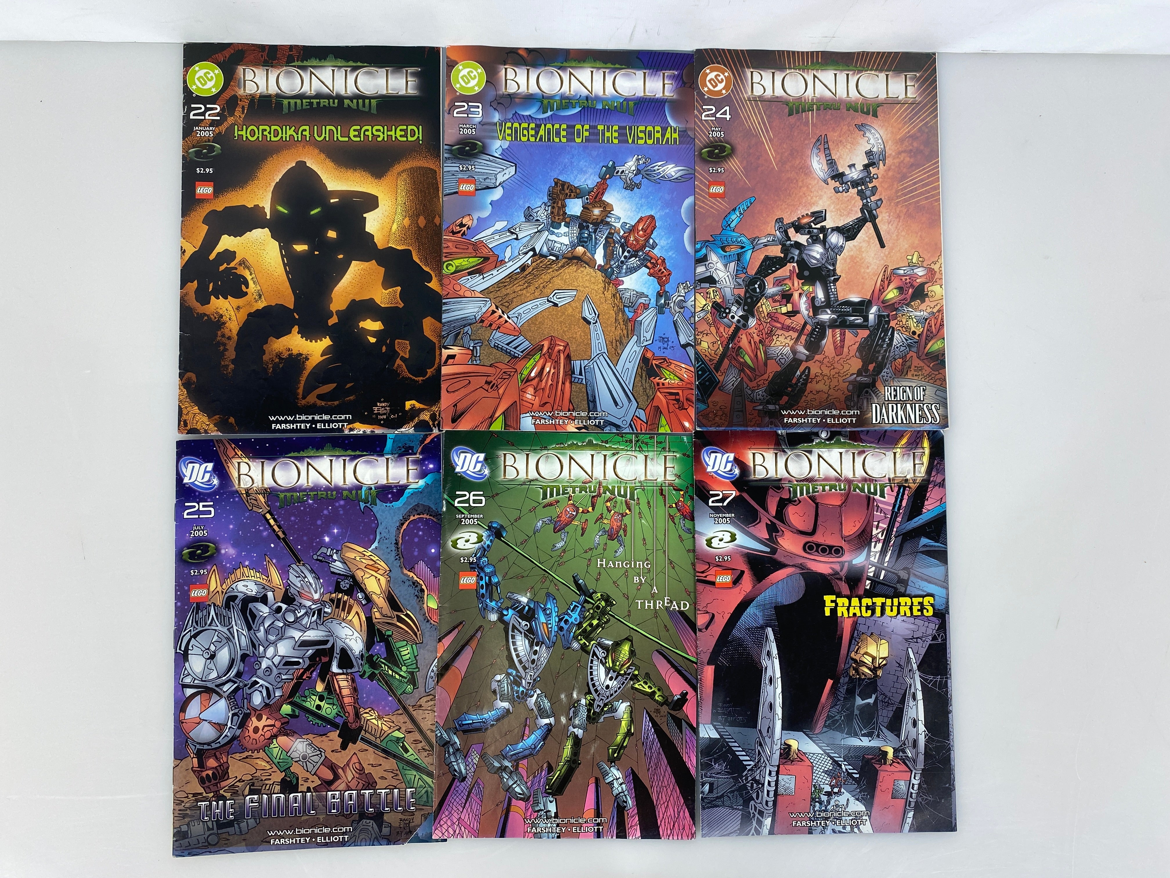 Lot of 12 DC/Lego Bionicle Metru Nui Comics 16-27 2004-2005