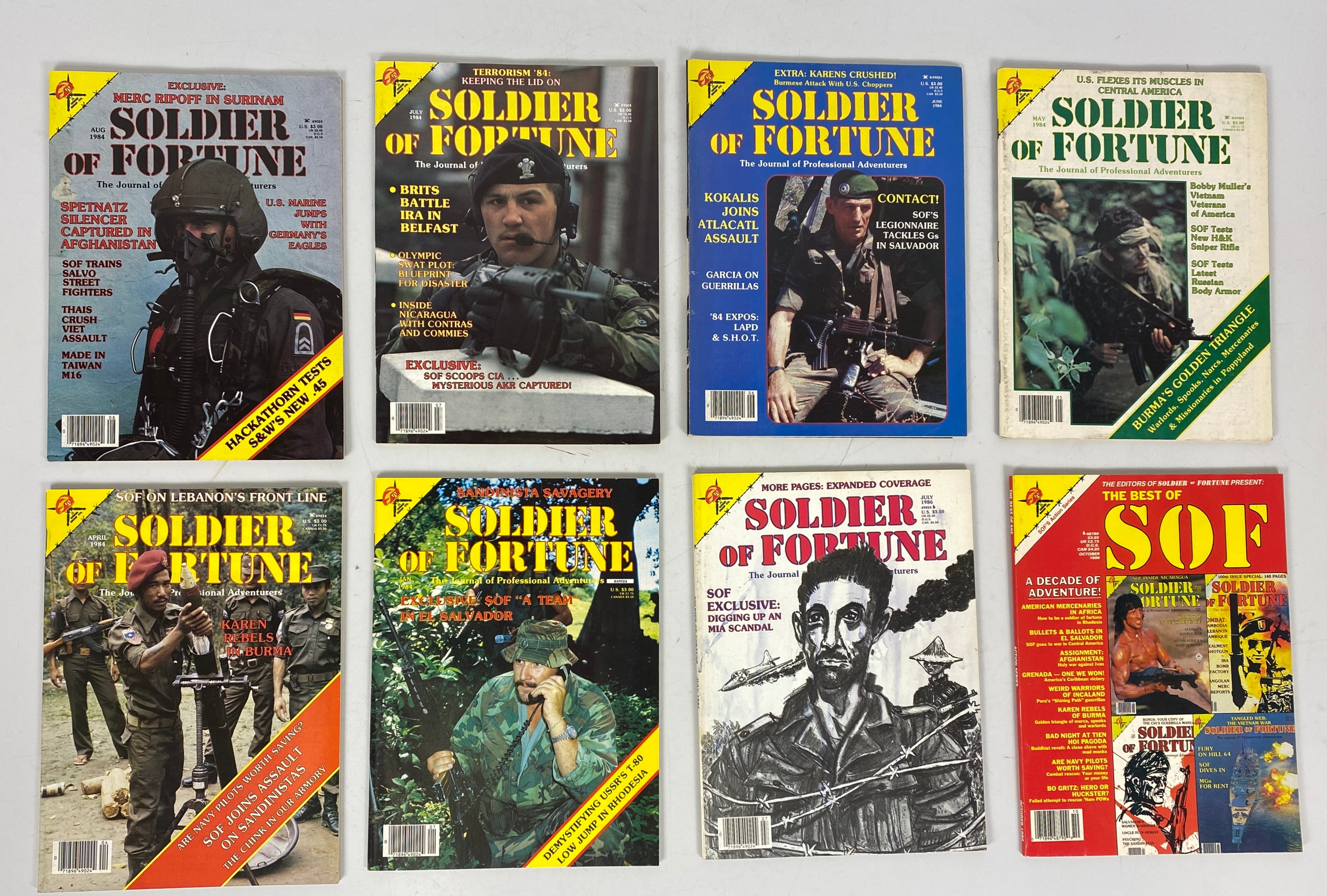 Soldier of Fortune Magazine Lot of 20 (1984-1986)