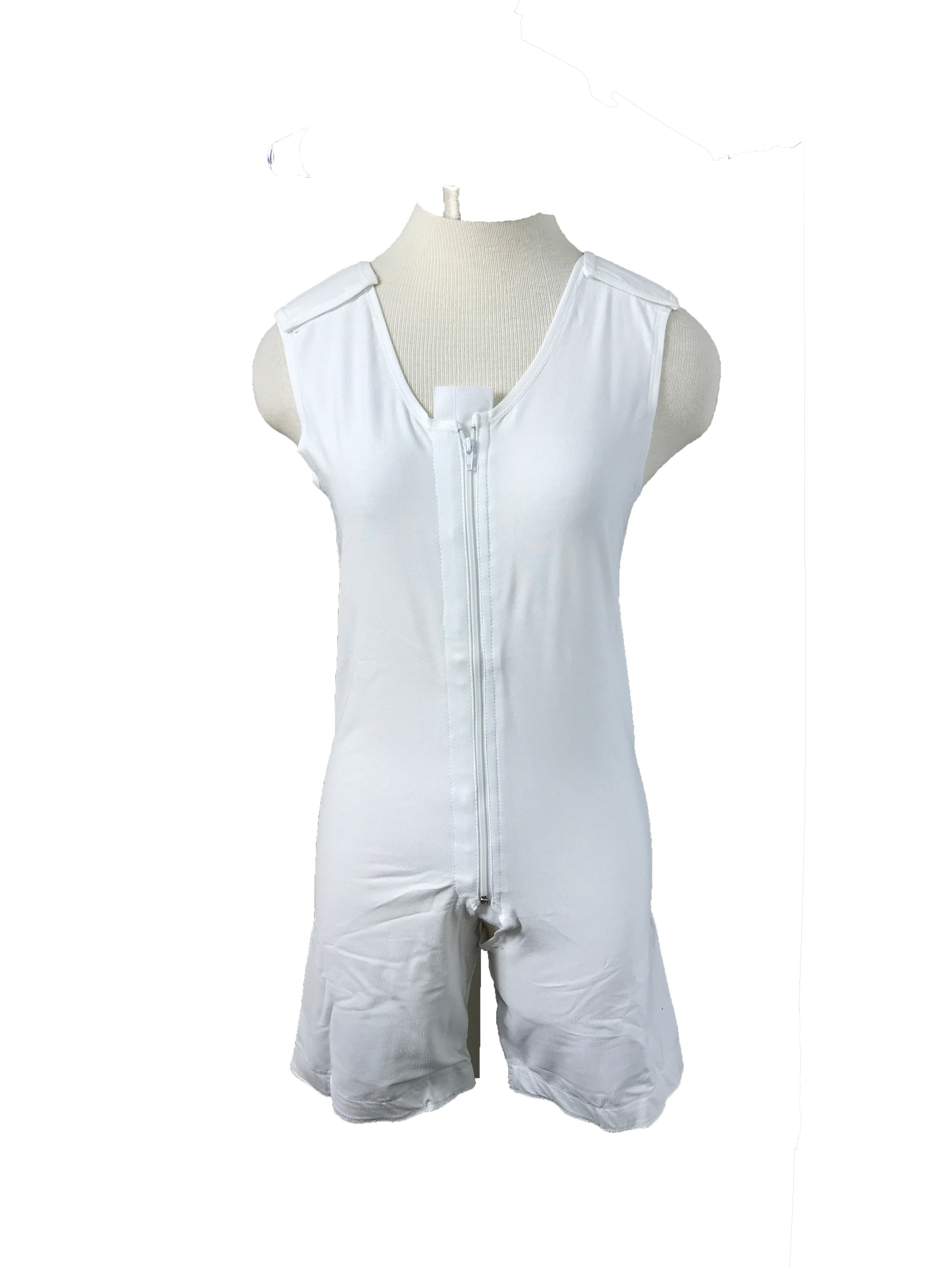 Marena ComfortWear Compression and Support Garment White Bodysuit Men's Size 2XL