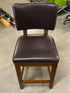 Leather Upholstered Wooden Leg Stool/Chair