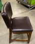 Leather Upholstered Wooden Leg Stool/Chair
