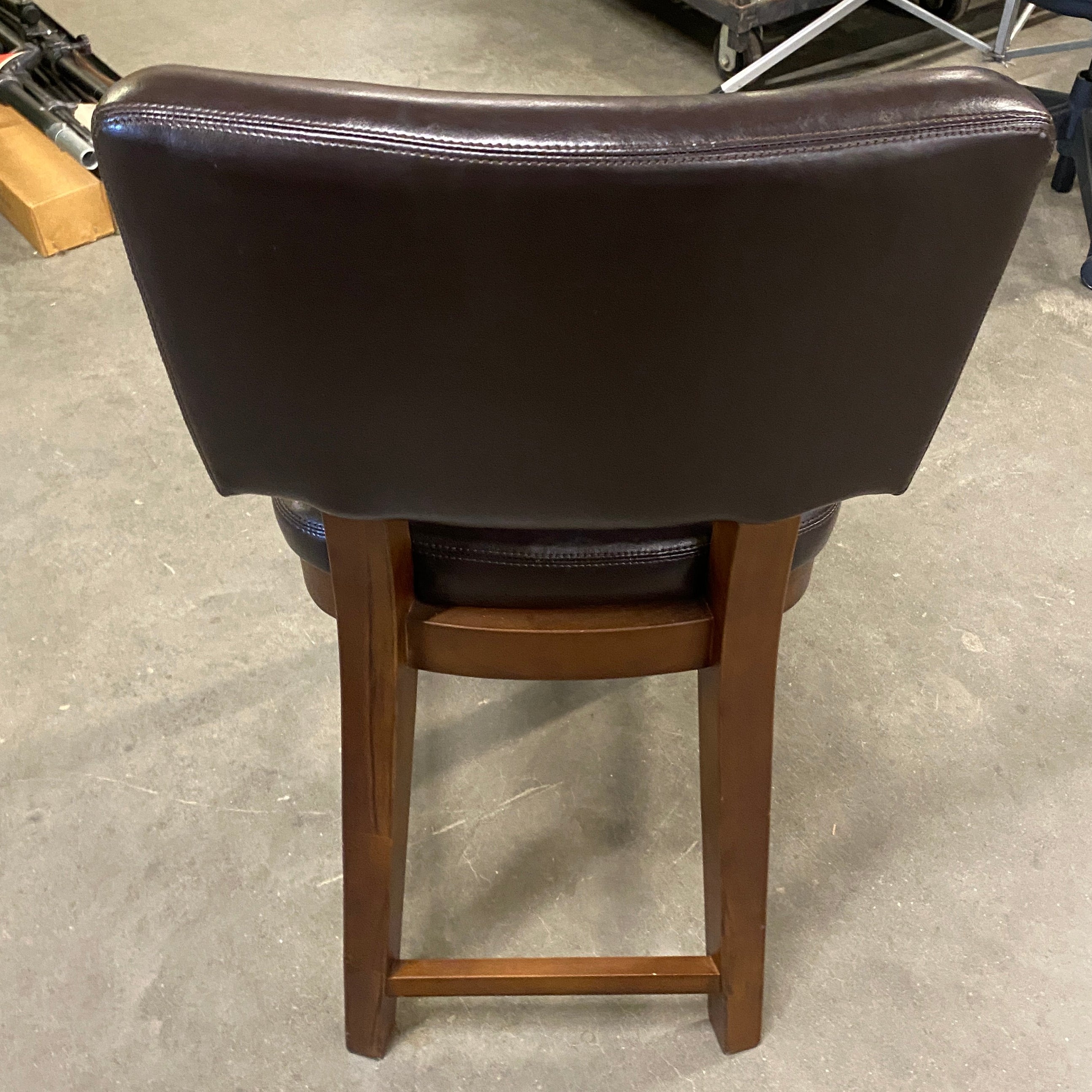 Leather Upholstered Wooden Leg Stool/Chair