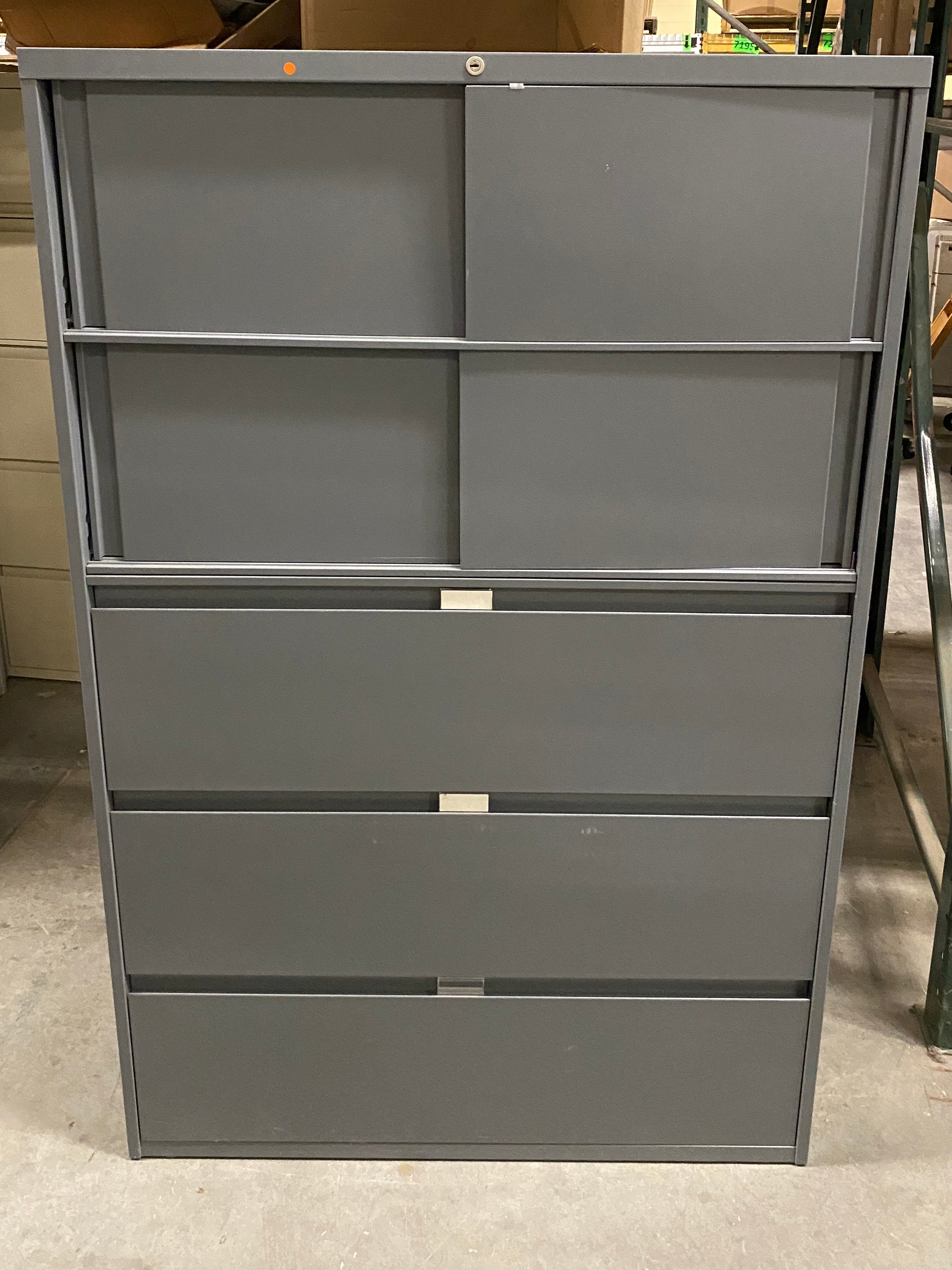 Steelcase Lateral Light Grey 3 Drawer File Cabinet