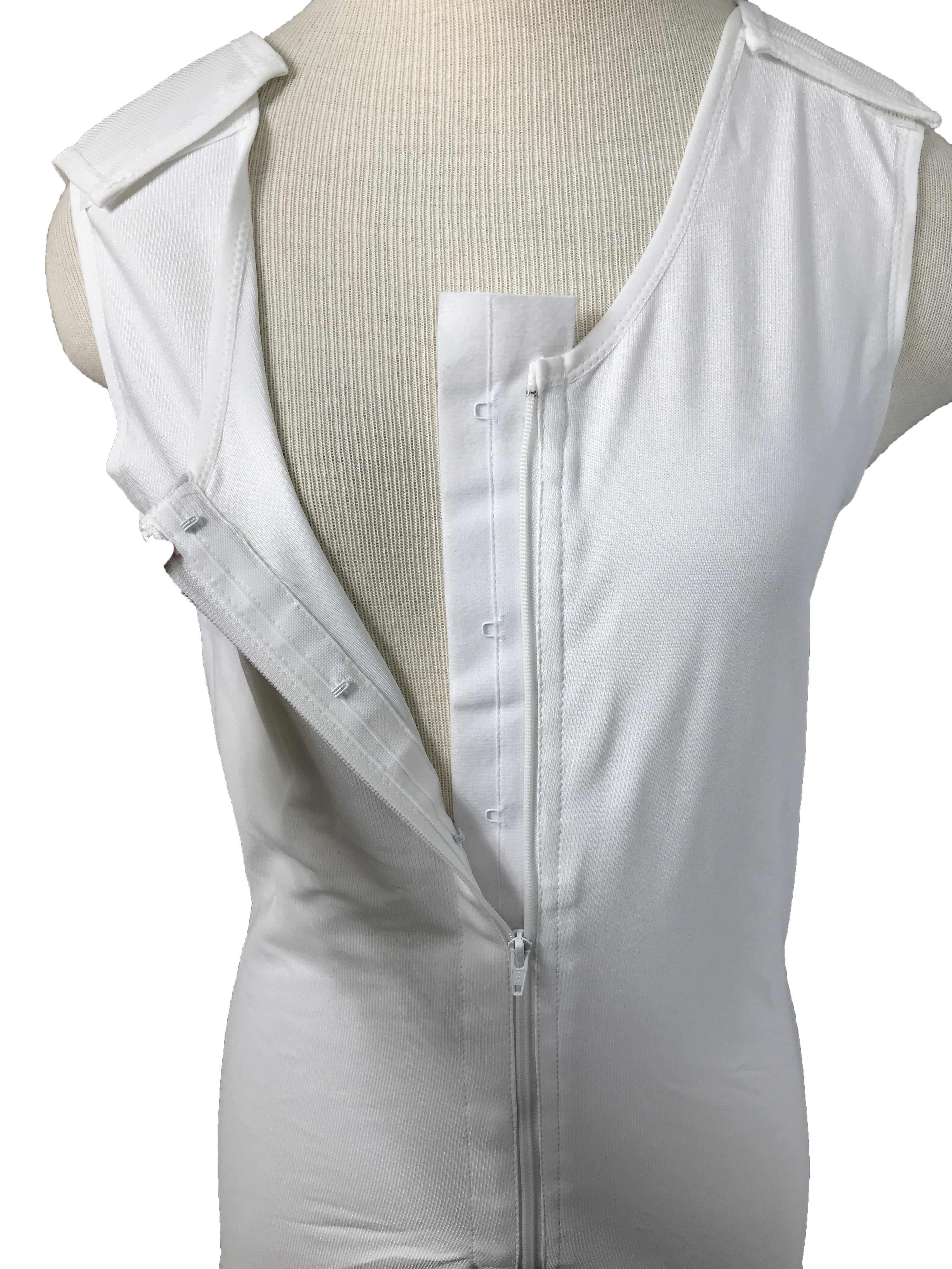 Marena ComfortWear Compression and Support Garment White Bodysuit Men's Size 3XL