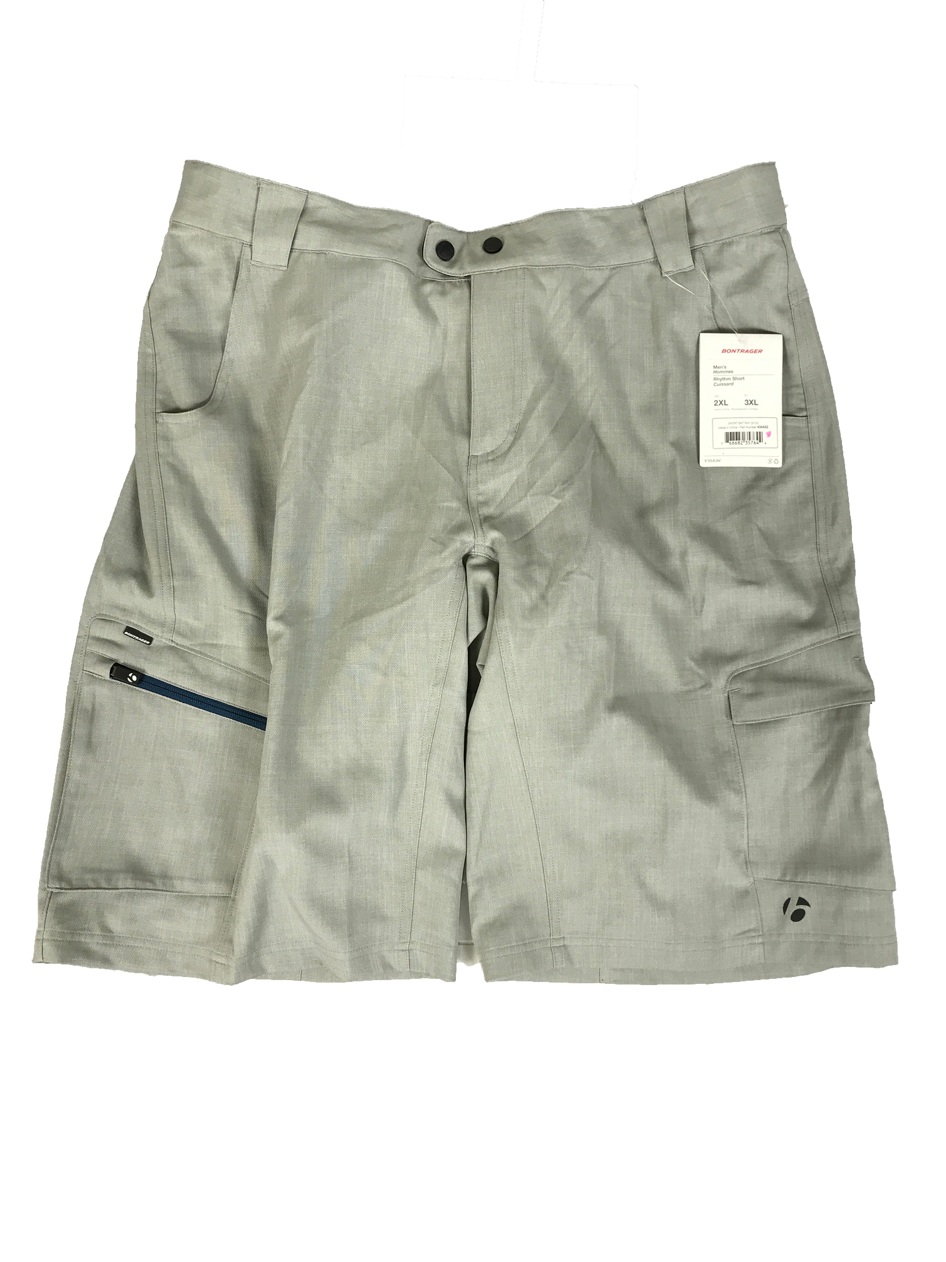 Bontrager Rhythm Gray Shorts with Solstice Chamois Men's Size 2XL NWT