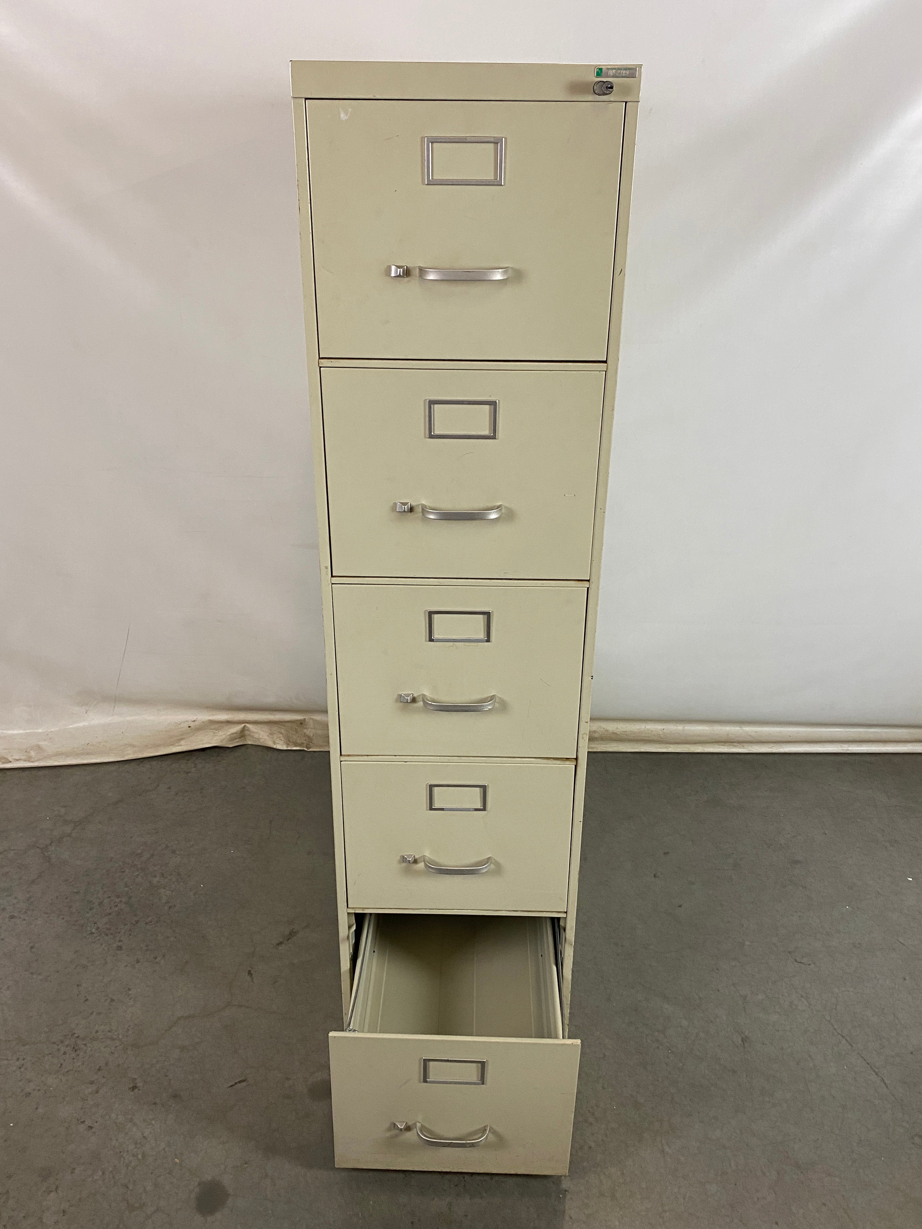 Steelcase Cream 5 Drawer File Cabinet