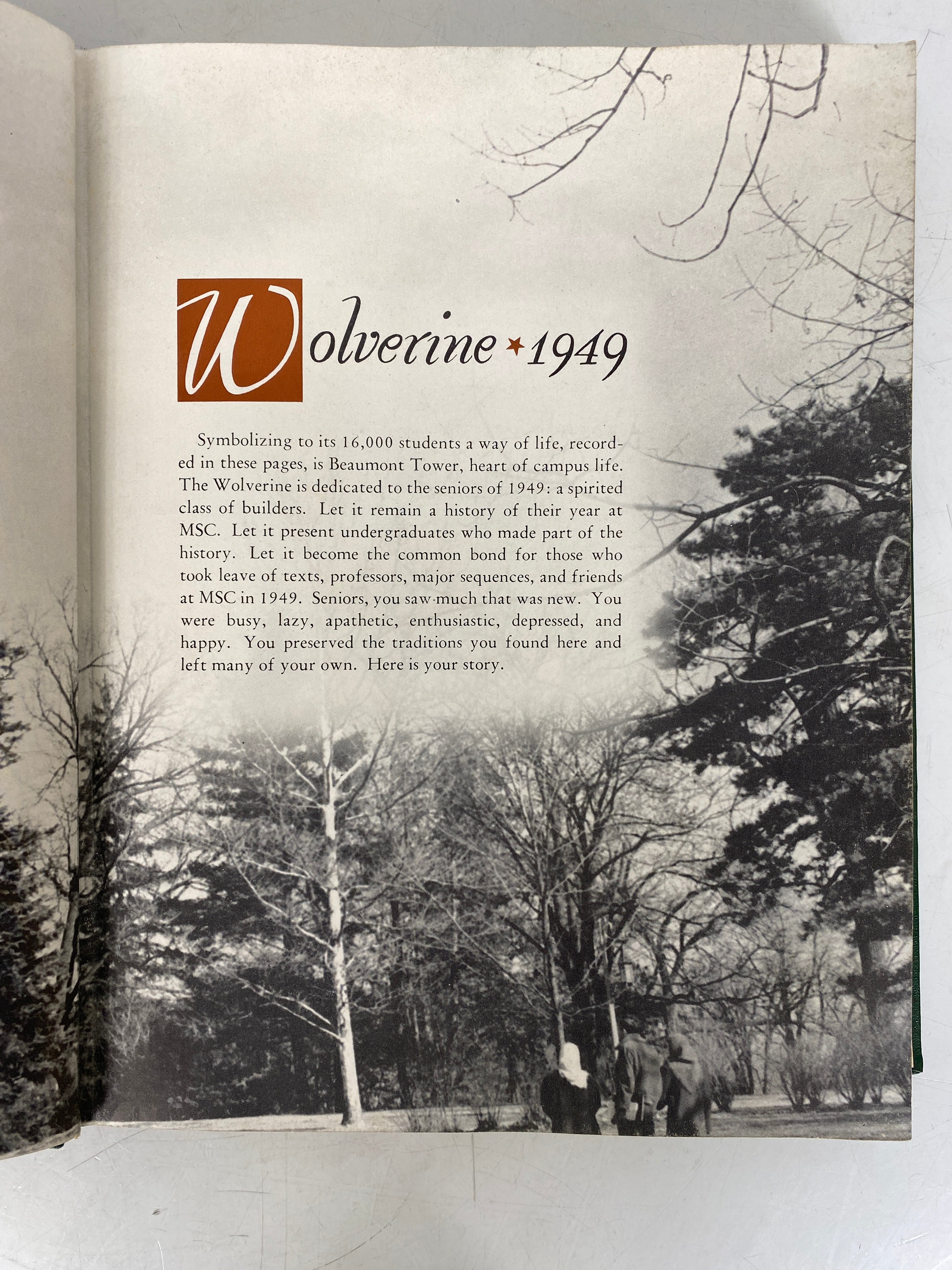 1949 Michigan State College "Wolverine" Yearbook HC