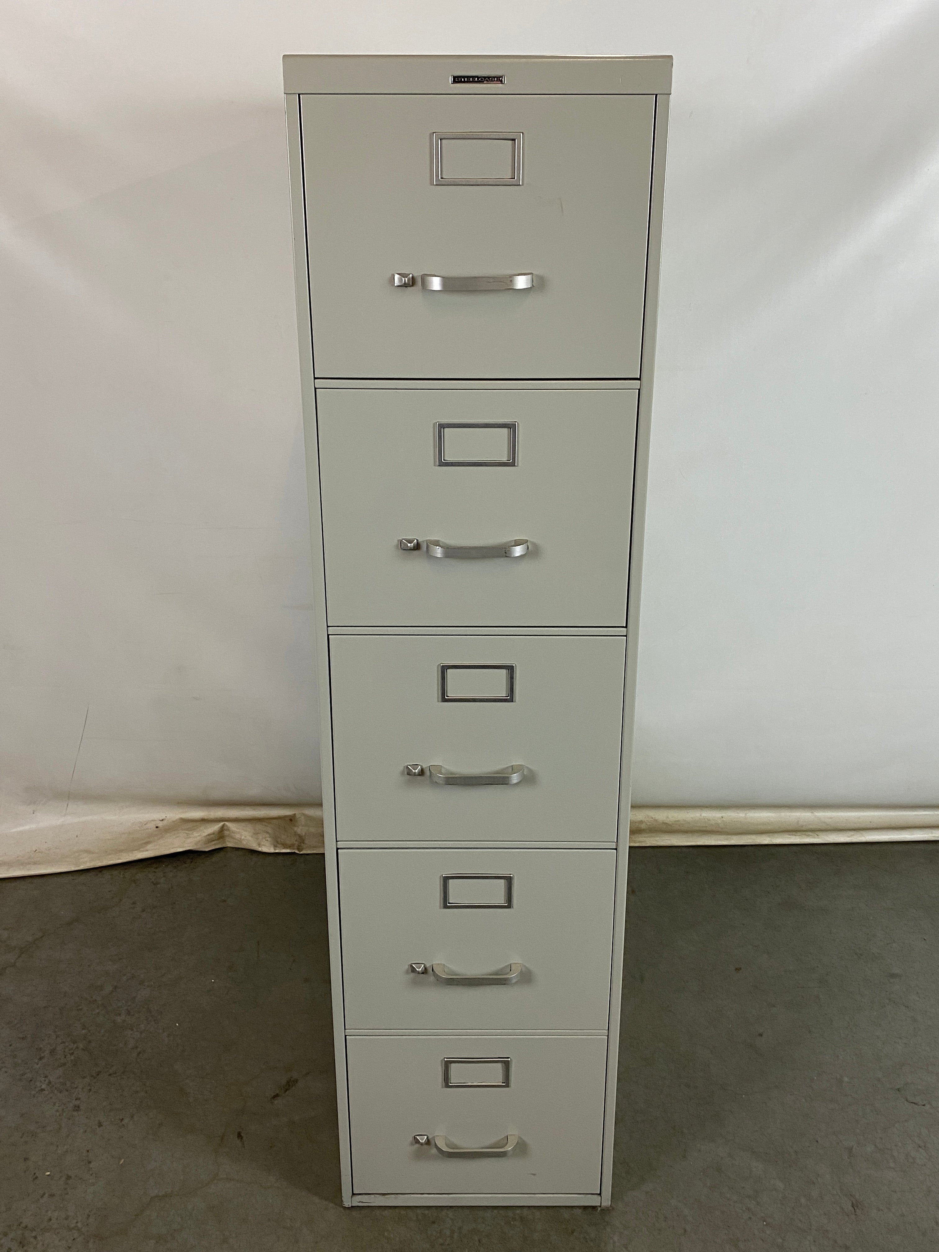 Steelcase Grey 5 Drawer File Cabinet