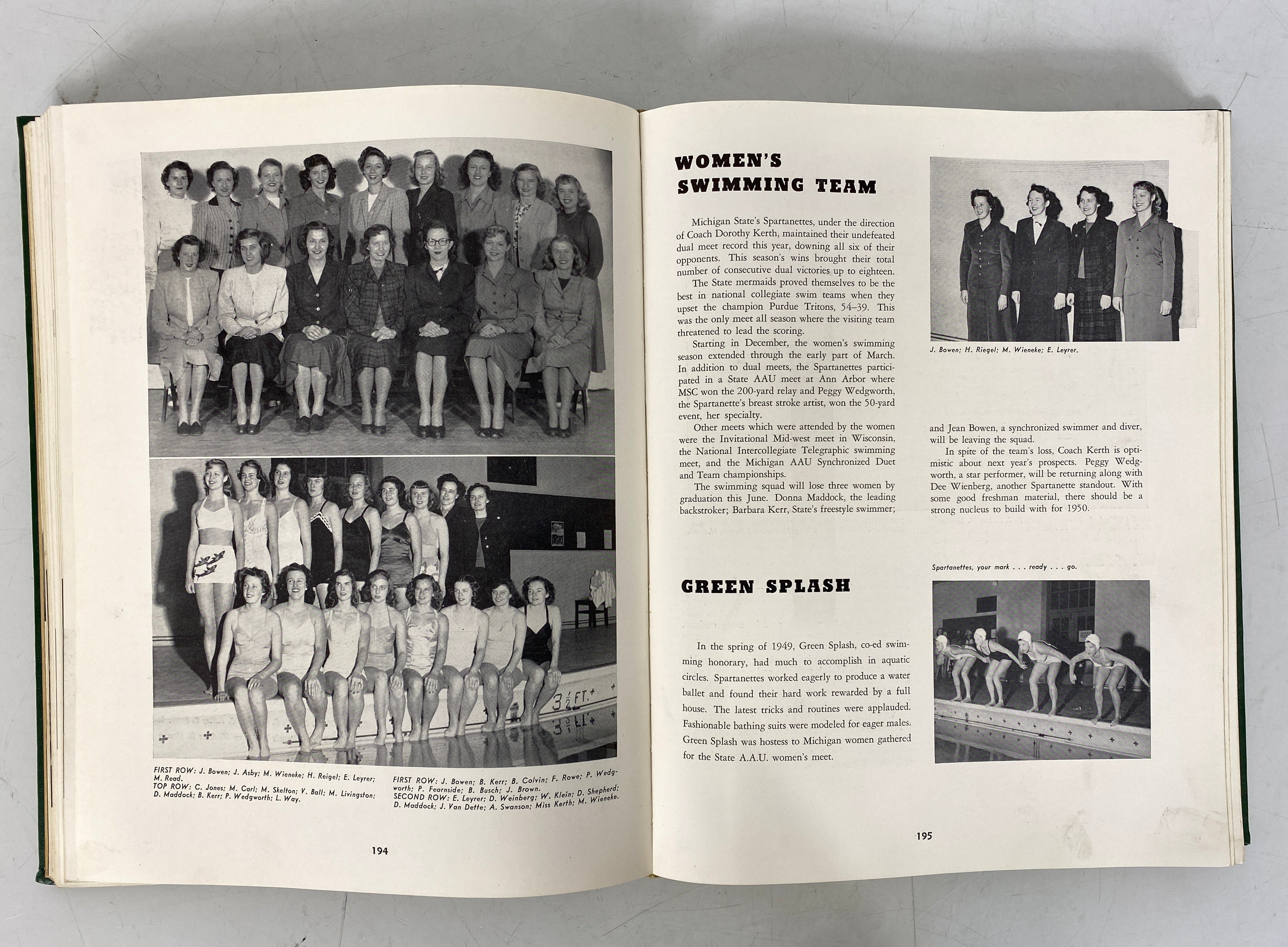 1949 Michigan State College "Wolverine" Yearbook HC