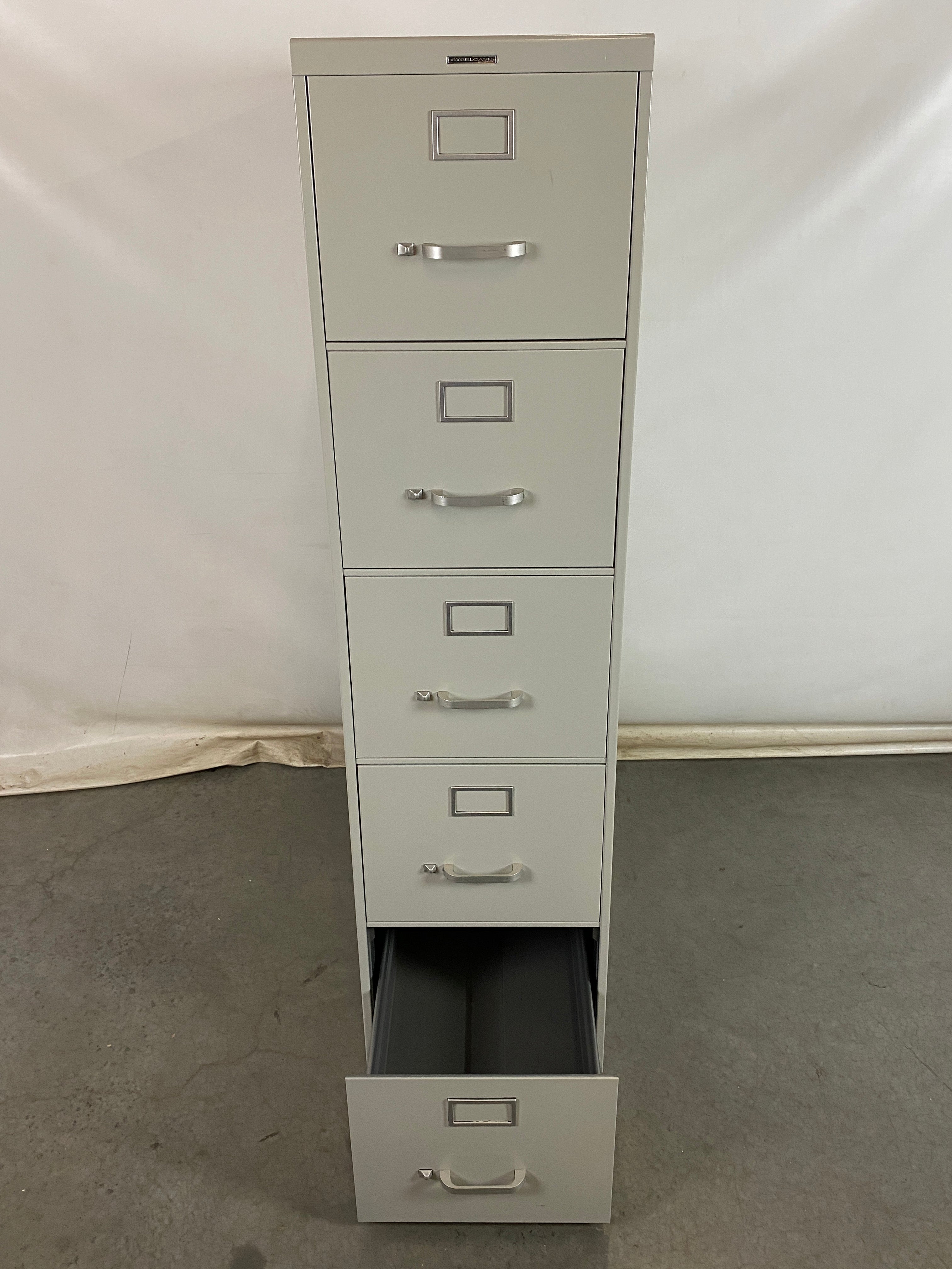 Steelcase Grey 5 Drawer File Cabinet