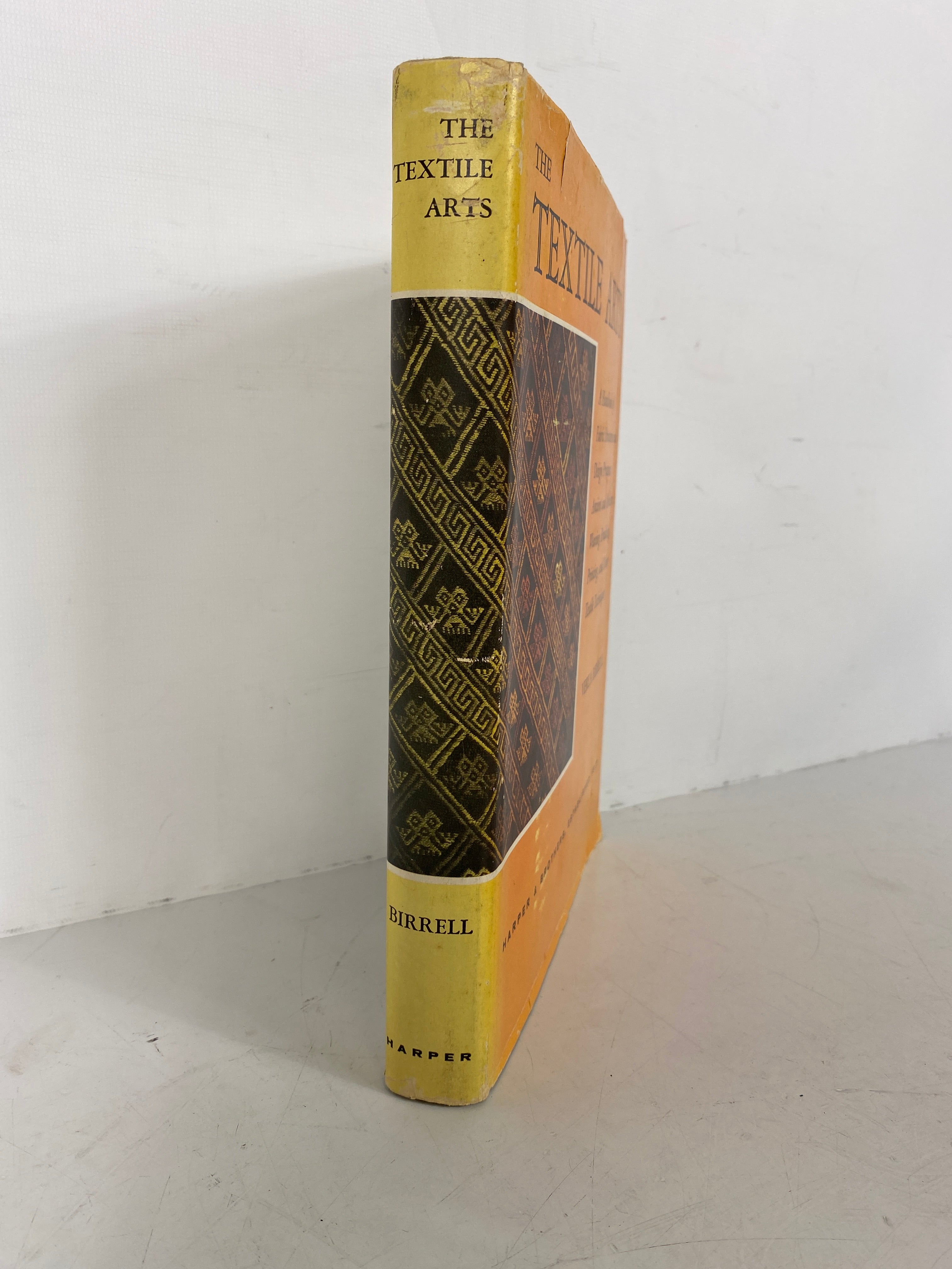 The Textile Arts by Verla Birrell 1959 1st Ed Vintage HC DJ