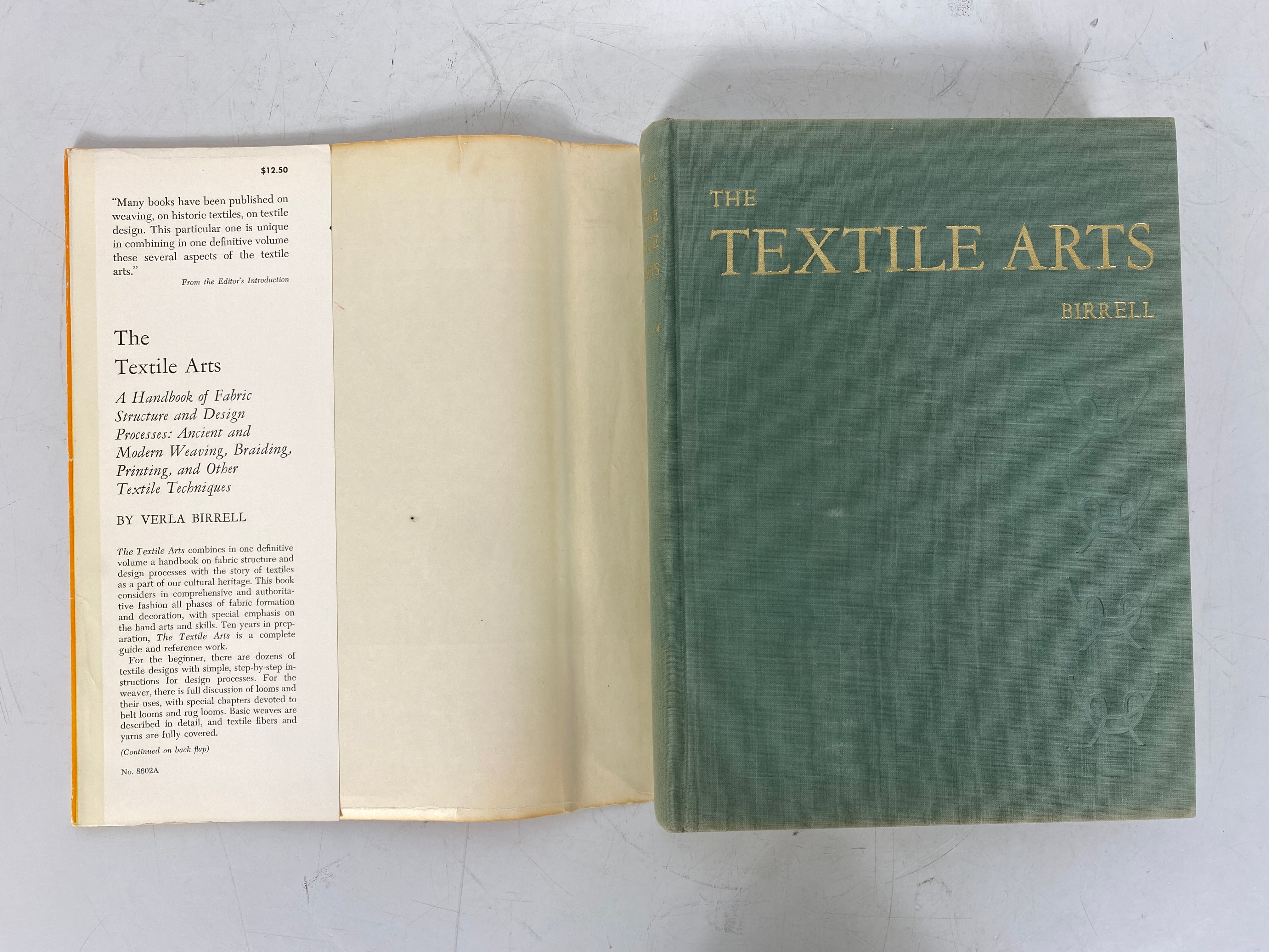 The Textile Arts by Verla Birrell 1959 1st Ed Vintage HC DJ