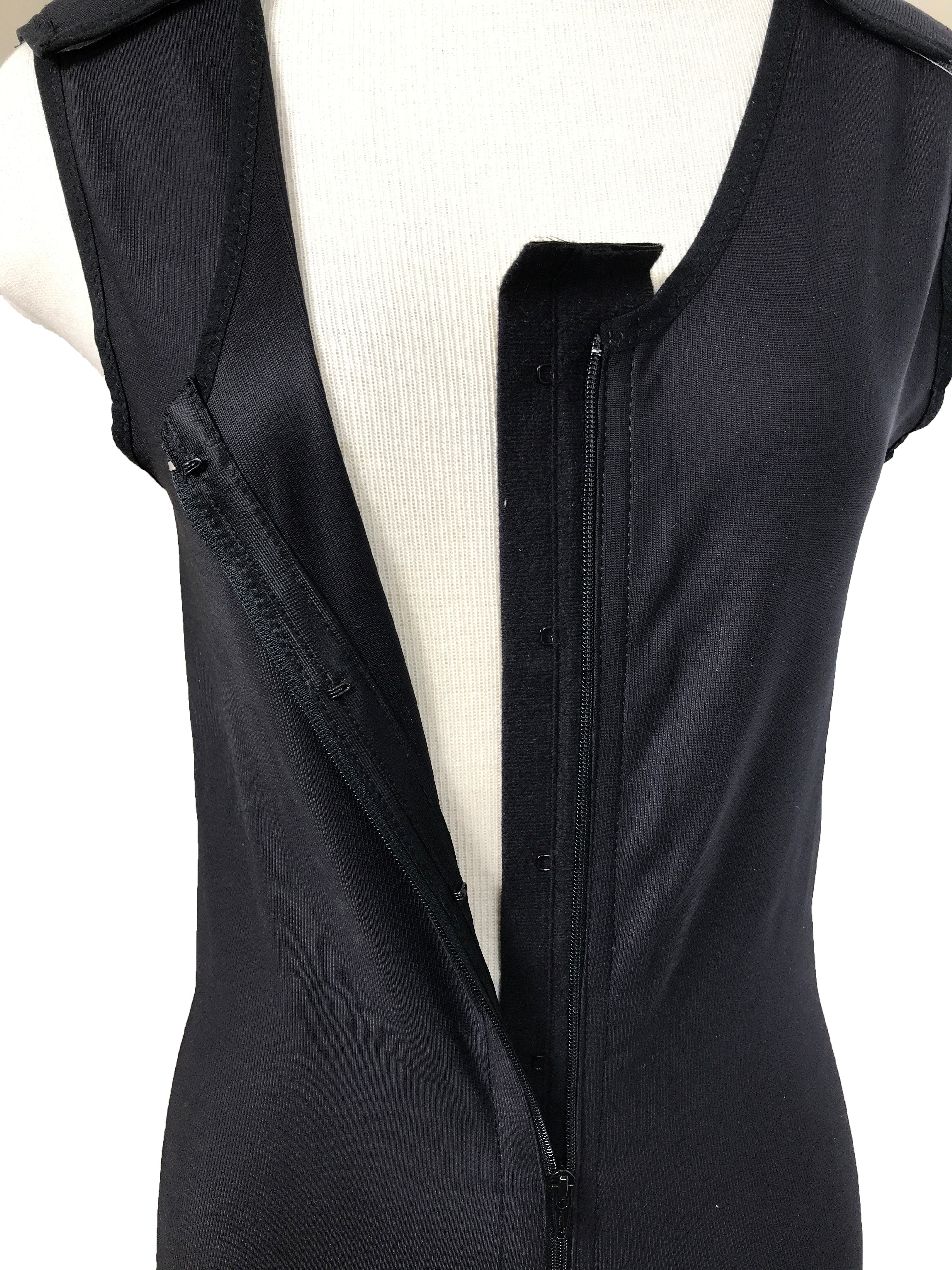 Marena ComfortWear Compression and Support Garment Black Bodysuit Men's Size M