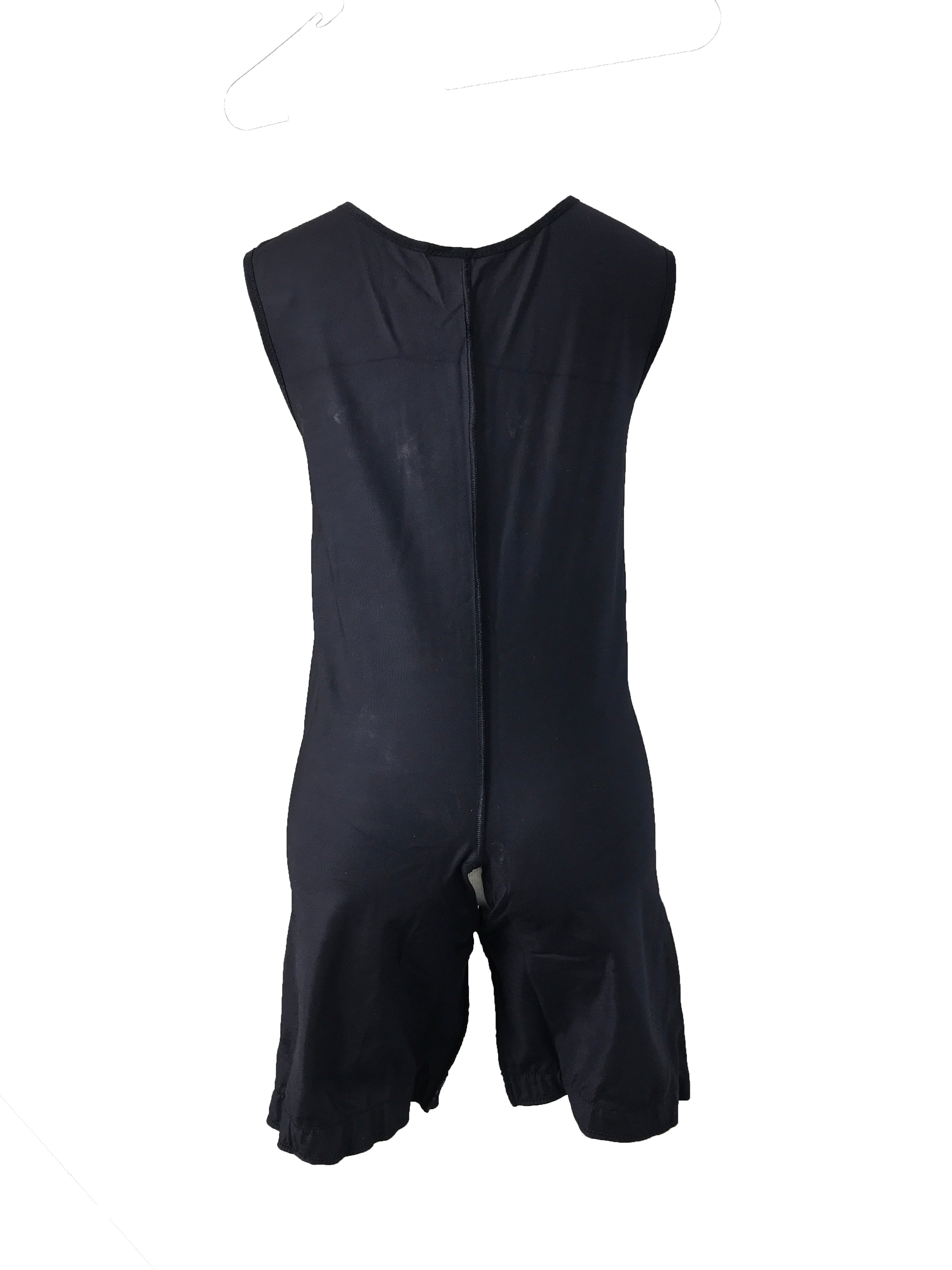Marena ComfortWear Compression and Support Garment Black Bodysuit Men's Size L