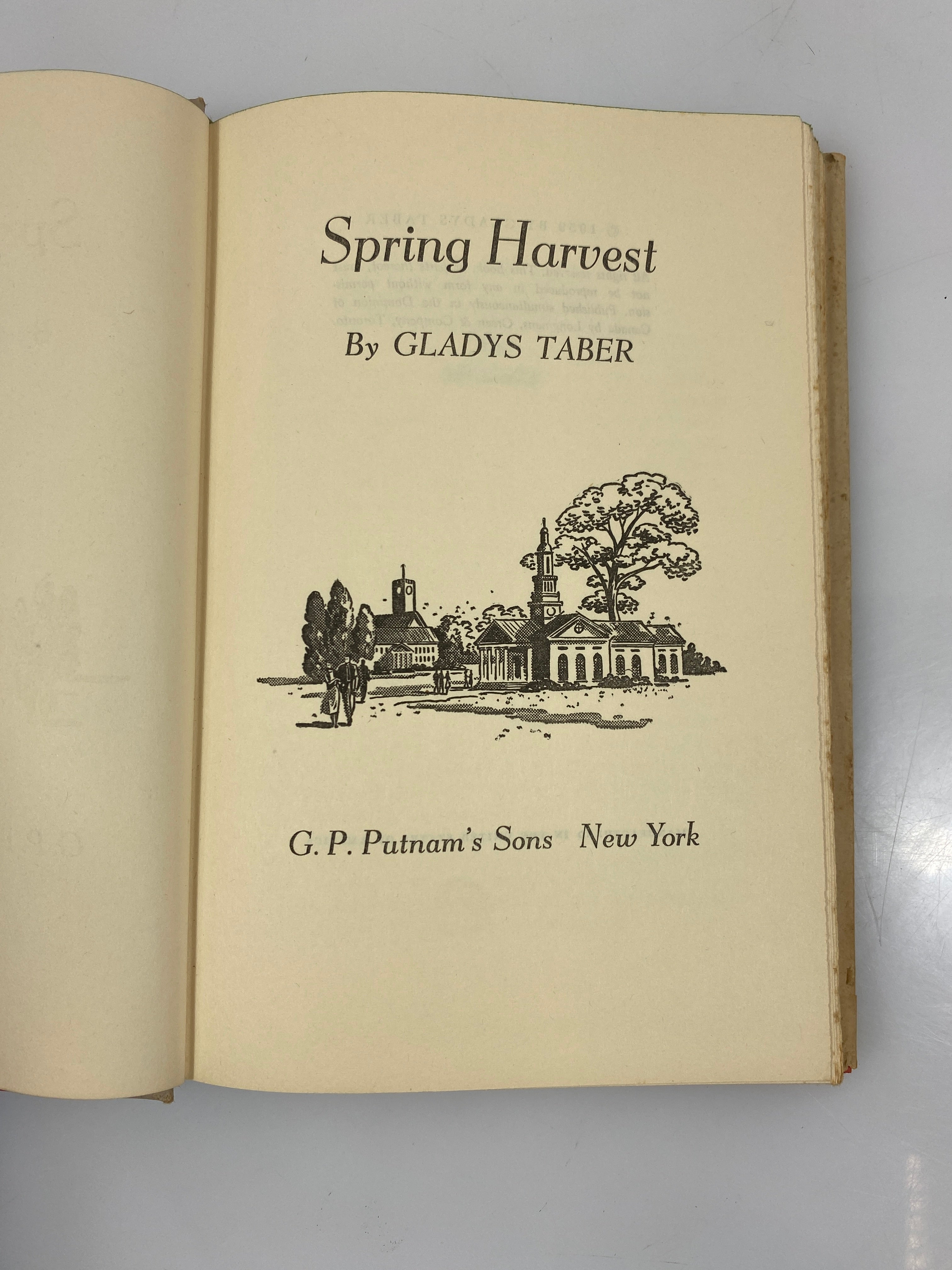 Spring Harvest by Gladys Taber GP Putnam's Sons 1959 HCDJ