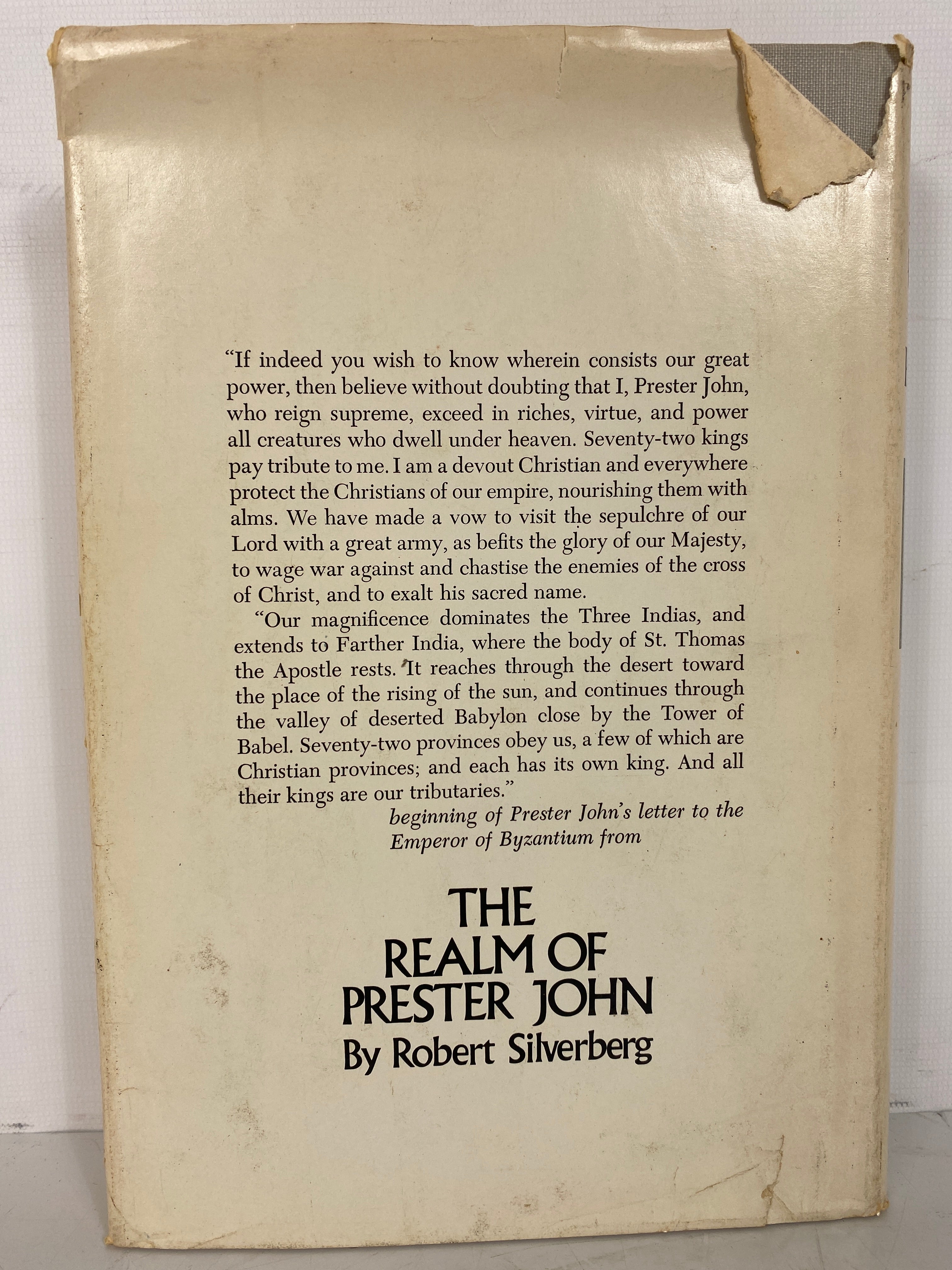 The Realm of Prester John by Silverberg 1972 1st Edition HC DJ