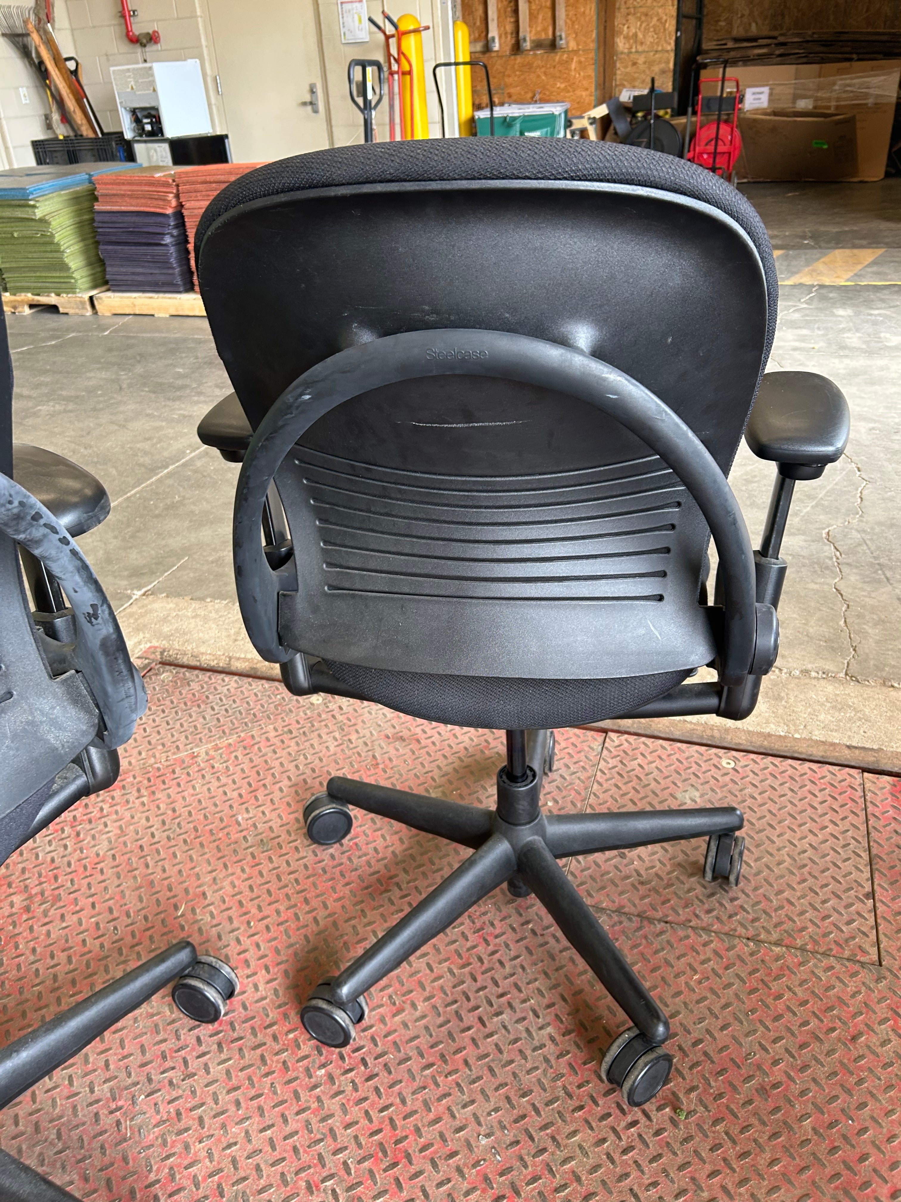 Lot of 4 Steelcase Leap Chairs in Fair Condition