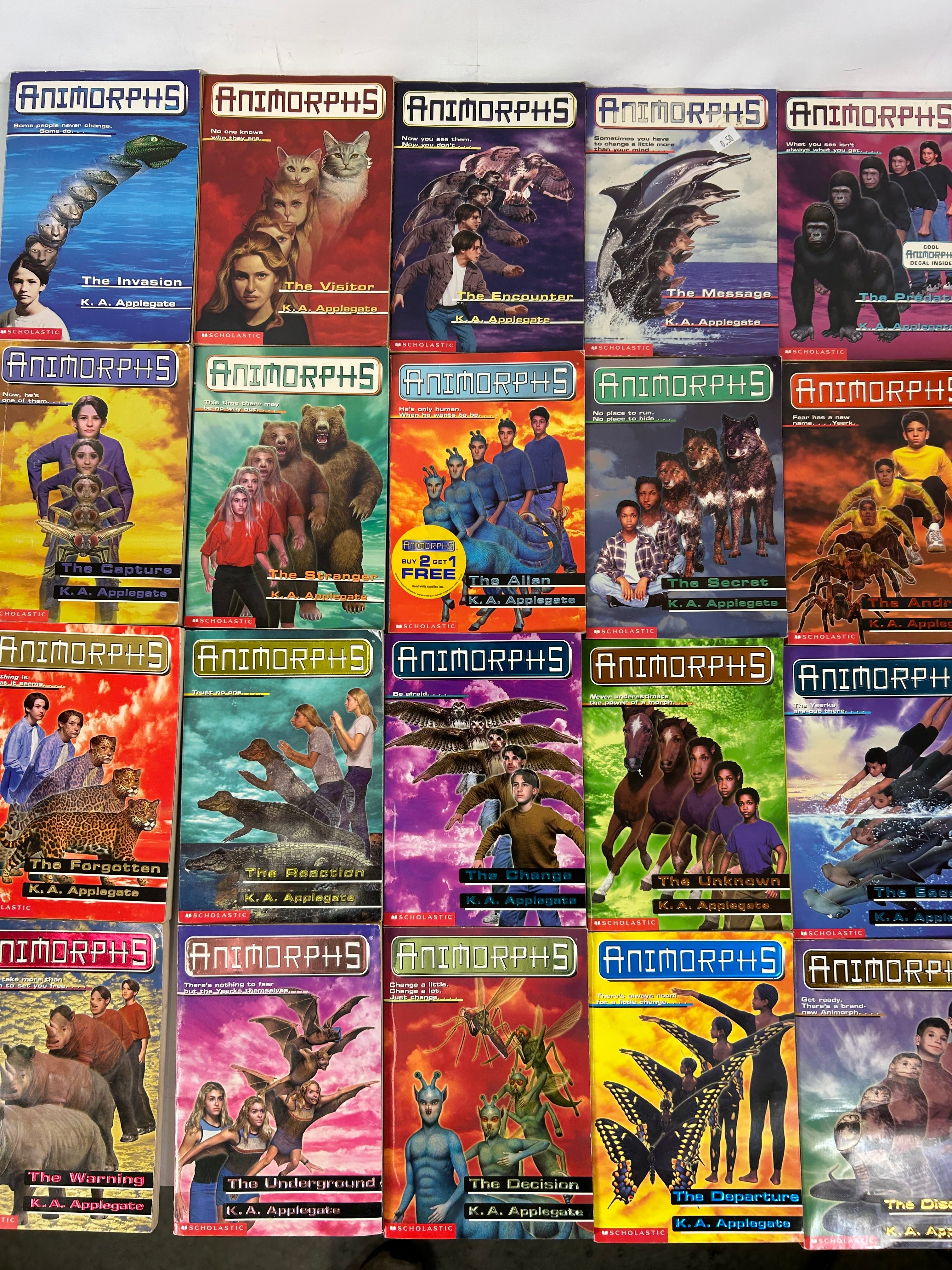 Animorphs PB Chapter Books Lot of 20 ~ #'s 1-20 K.A. Applegate