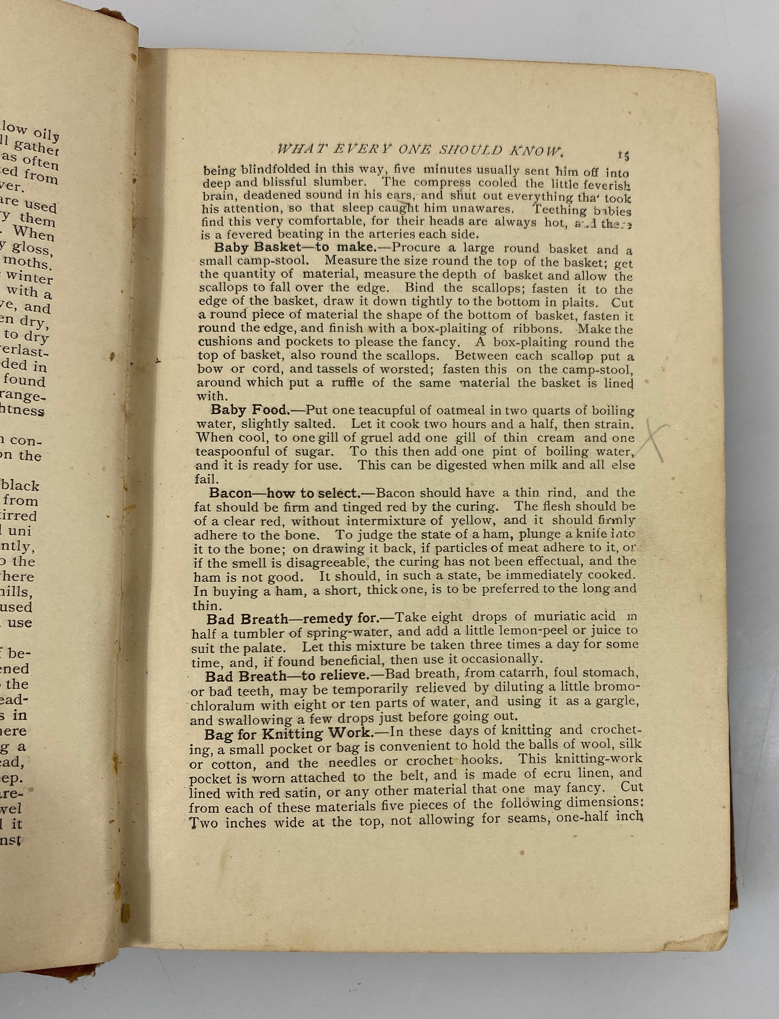 Antique What Should Every One Know S.H. Burt 1884 HC