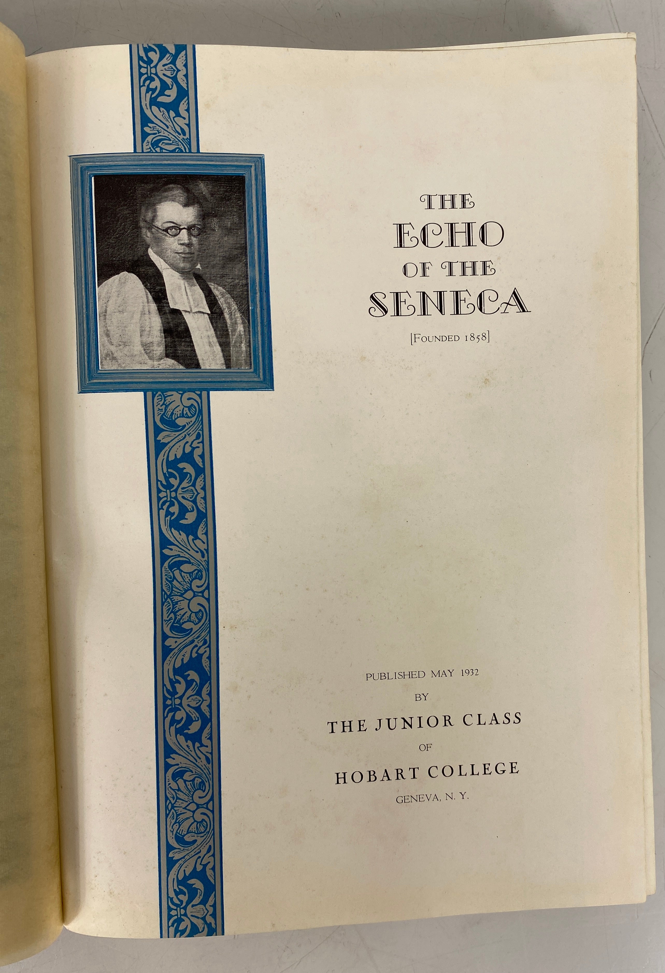 1933 Hobart College Yearbook Geneva New York "Echo of the Seneca" HC