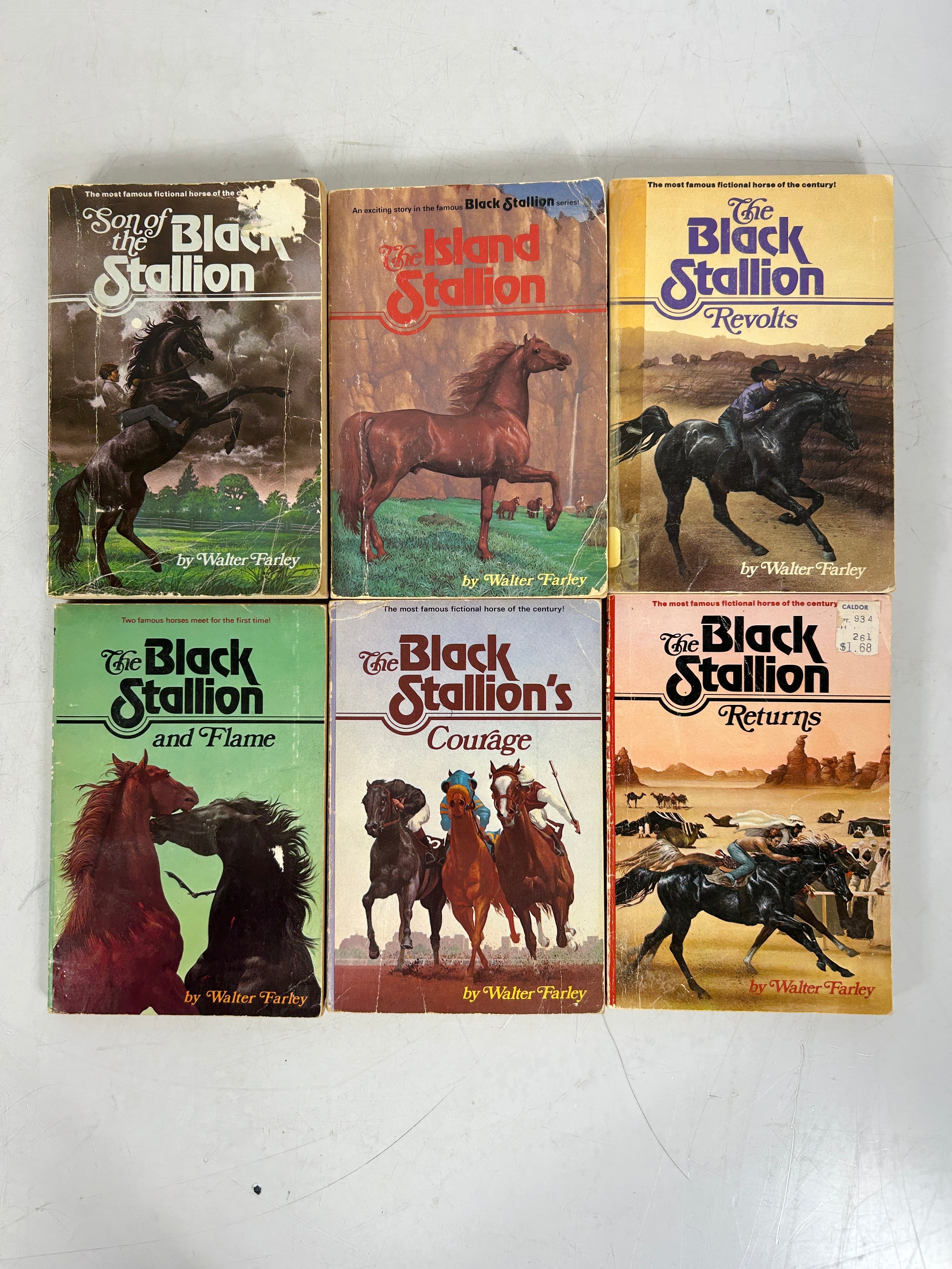 Lot of 6 The Black Stallion Random House Paperbacks 1970s by Walter Farley