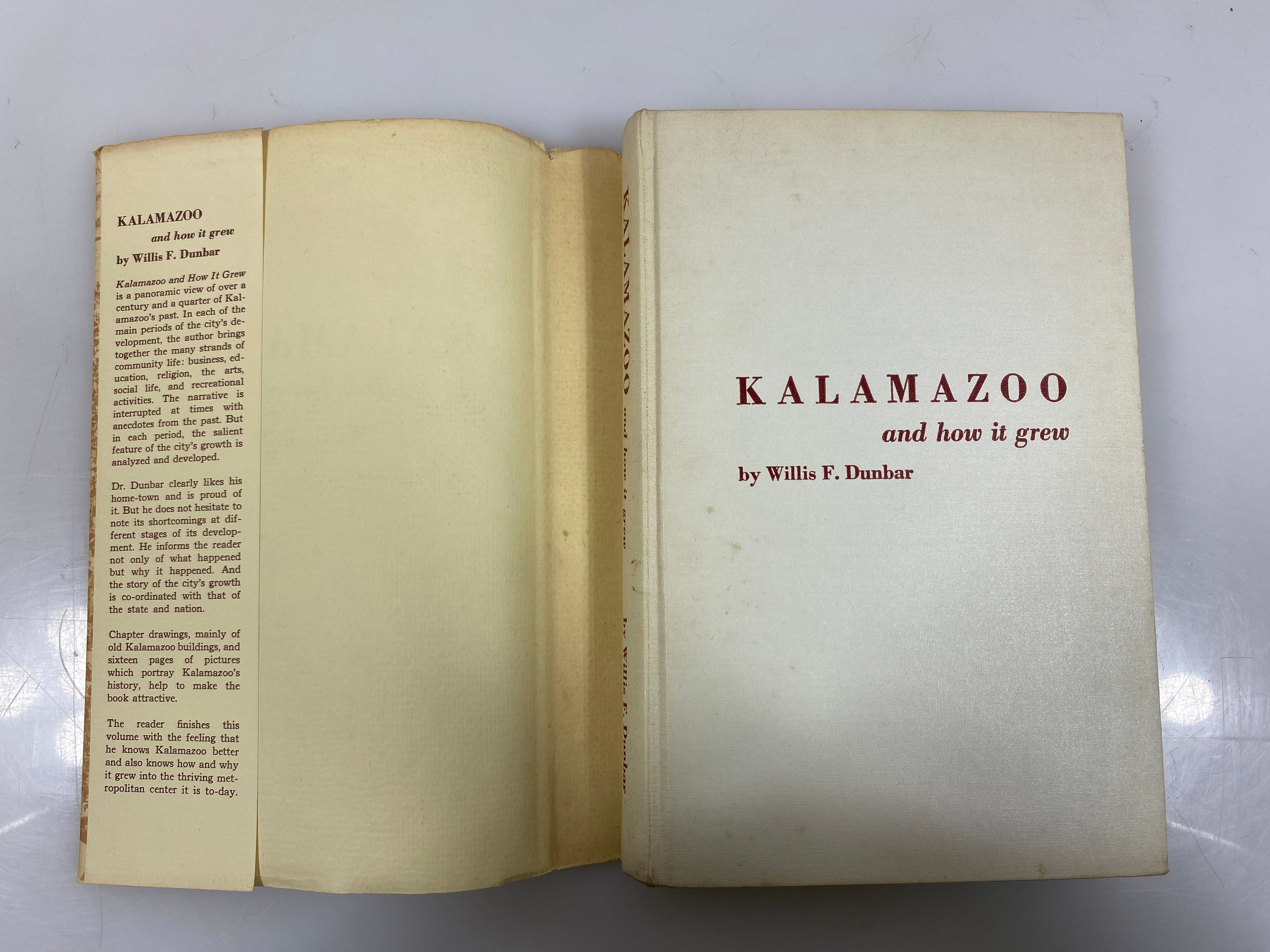 Kalamazoo and How it Grew by Willis Dunbar 1959 HCDJ