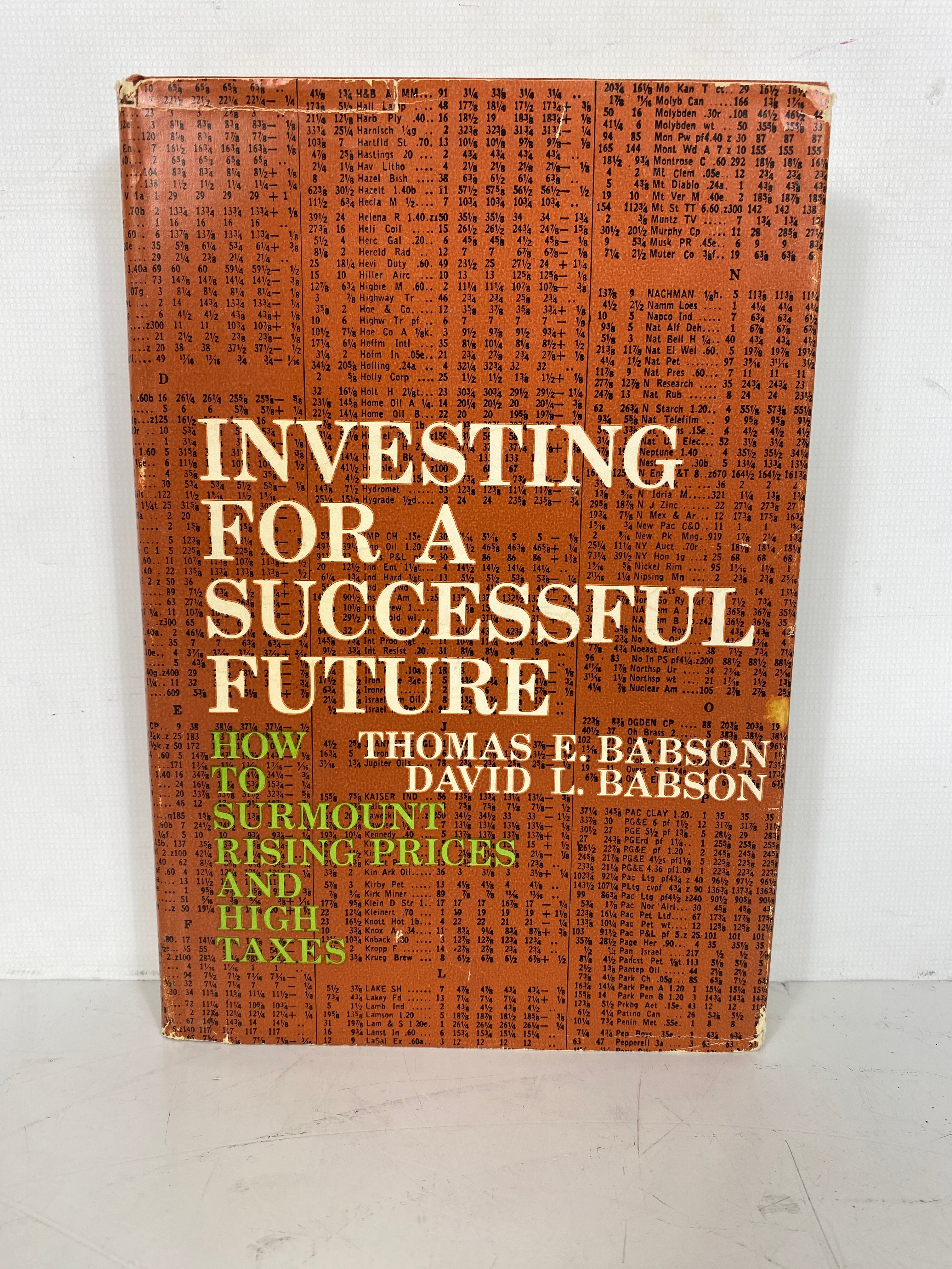 Investing for a Successful Future Babson 1962 6th Print HC DJ