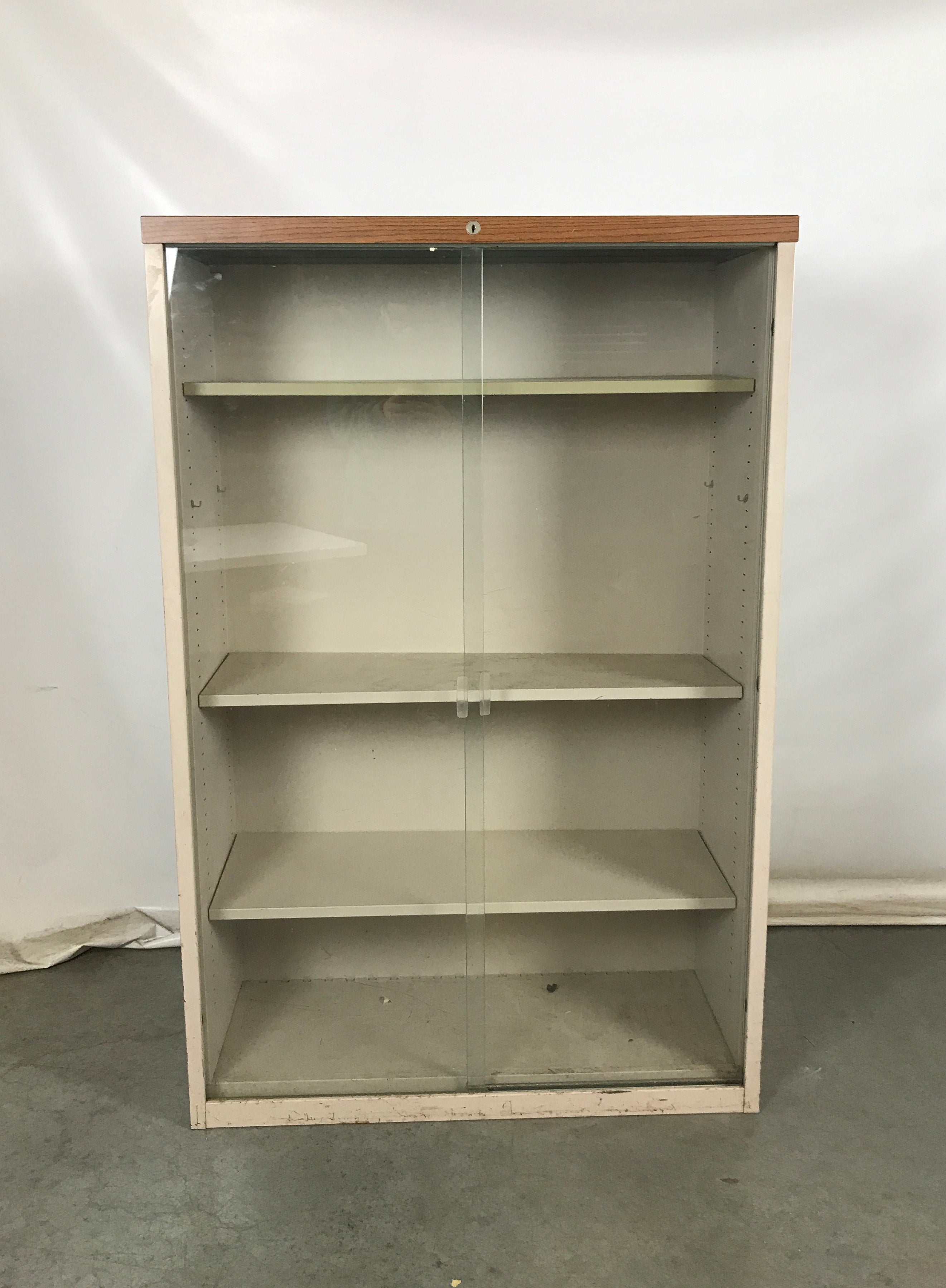 Beige Metal Display Shelf