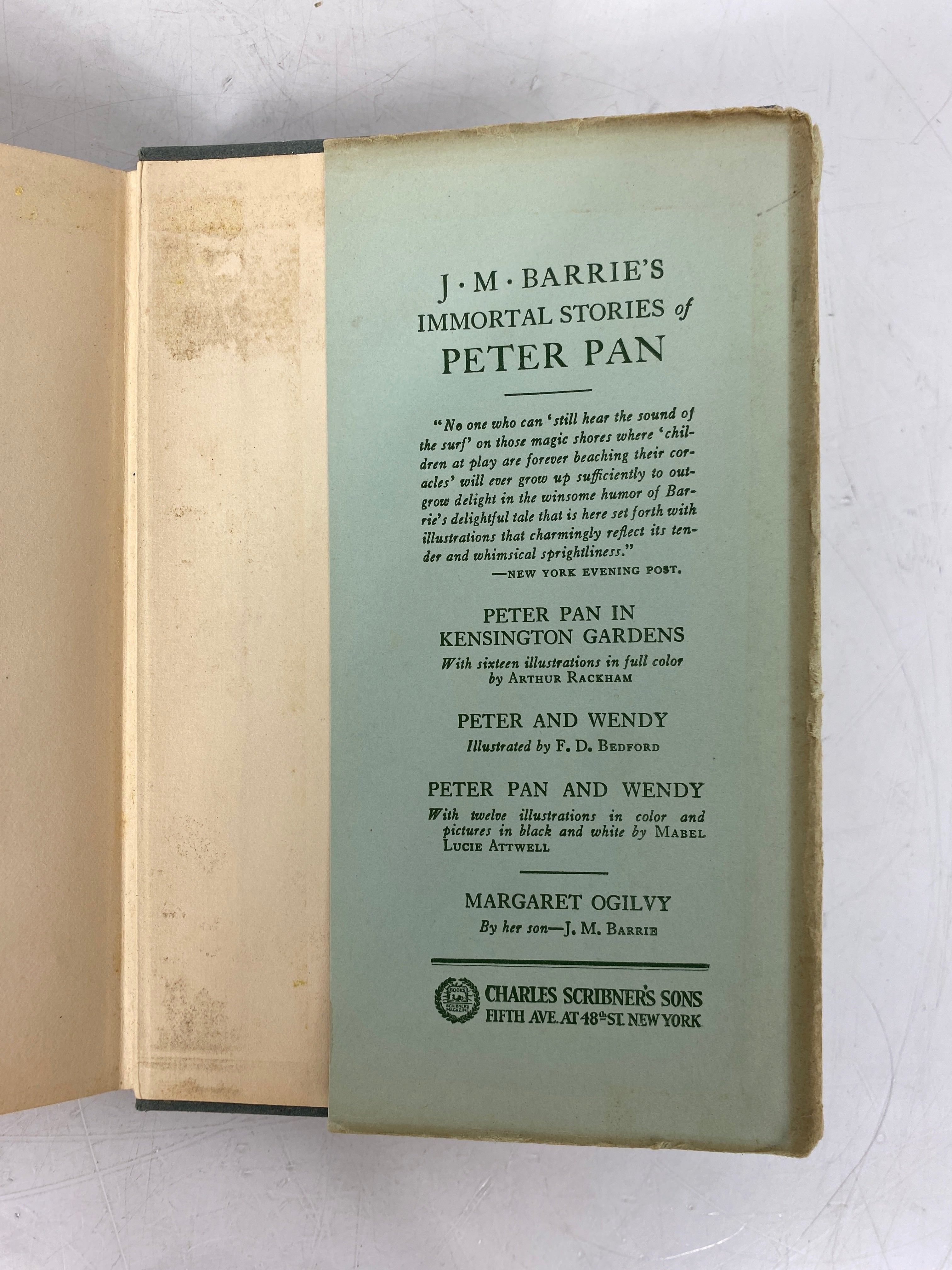 The Plays of J.M. Barrie Alice-Sit-By-The-Fire 1930 Vintage HC DJ