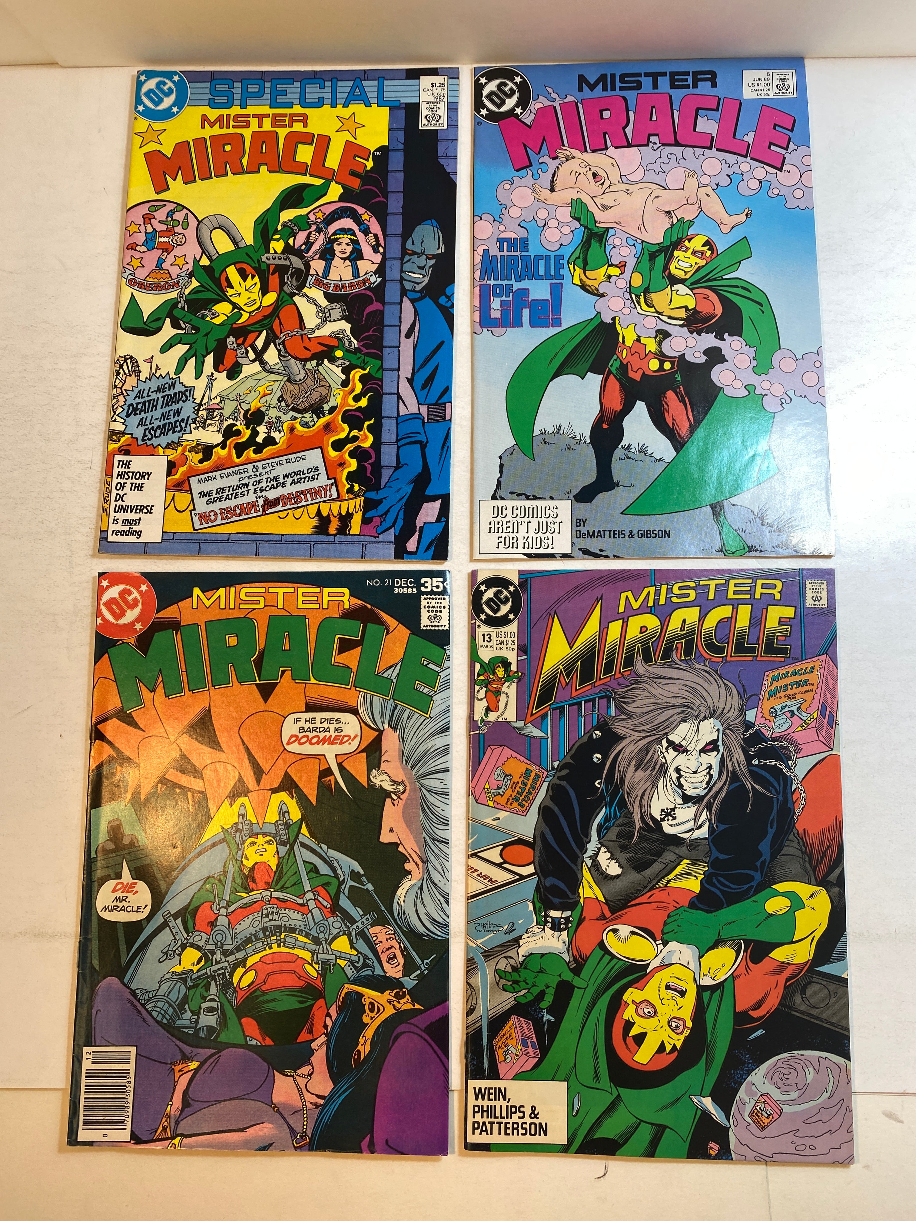 Lot of 4 Mister Miracle DC Comics 1987-1989