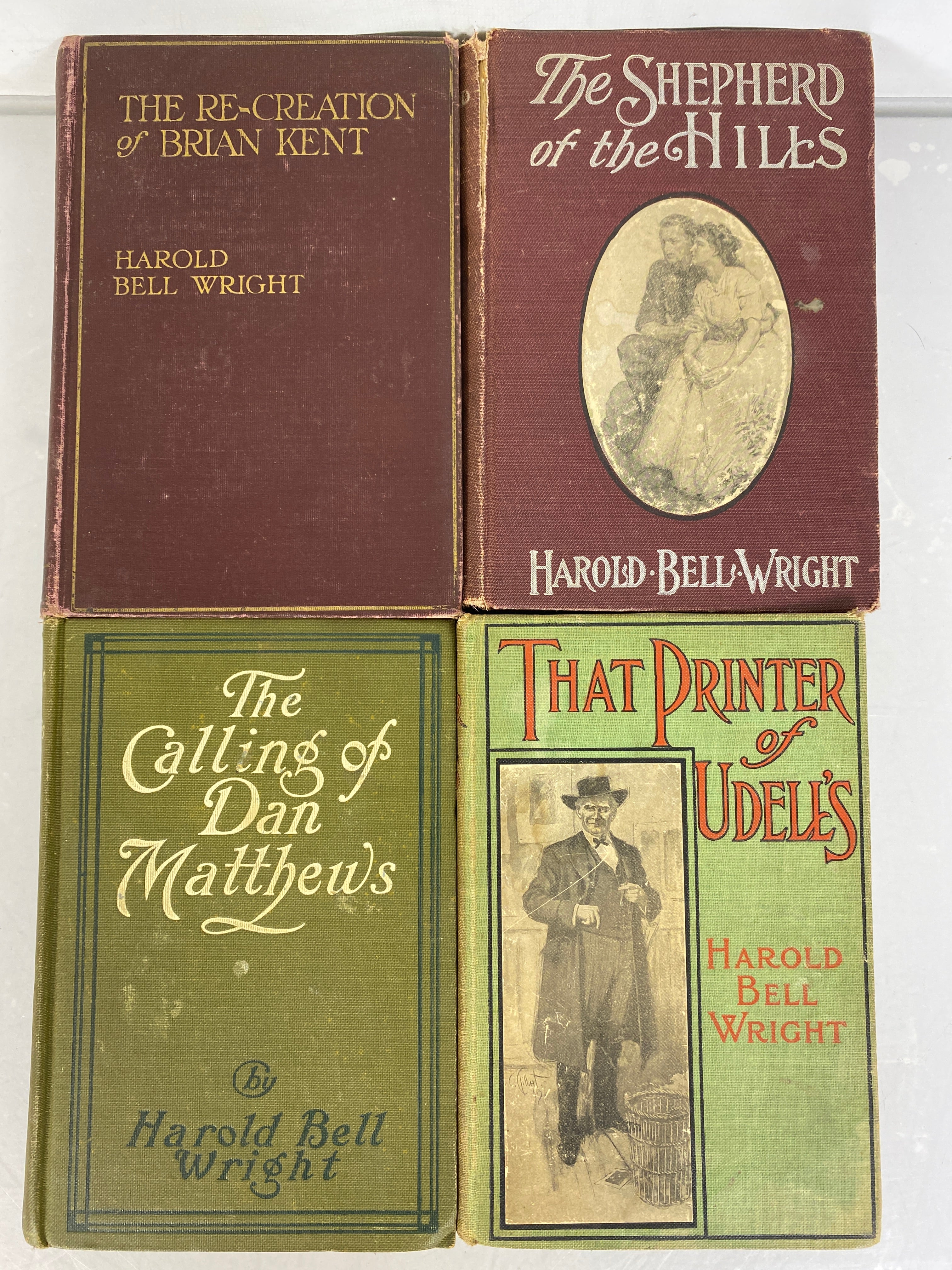 Lot of 4 Harold Bell Wright Novels 1903-1919 HC
