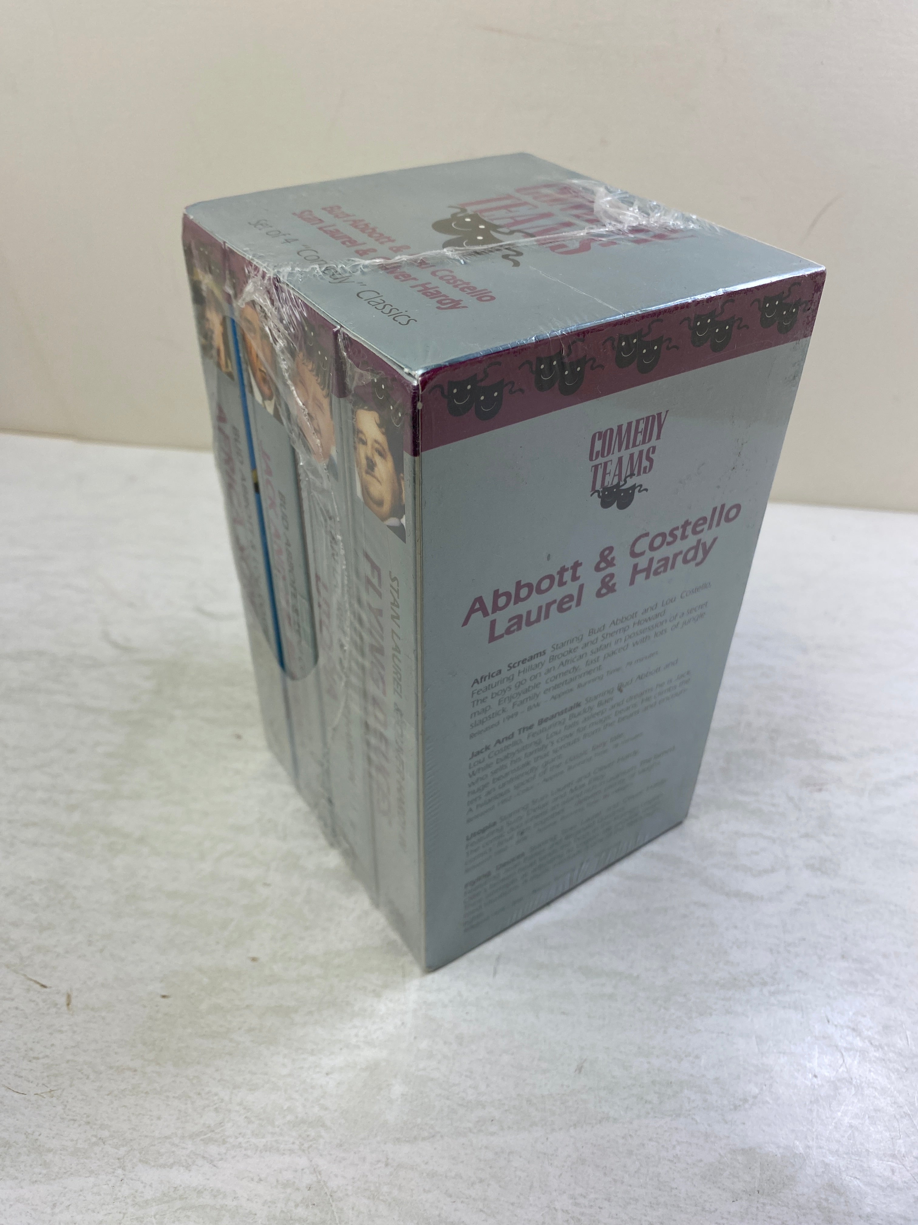 Comedy Teams VHS 4 Tape Set Abbott & Costello Laurel & Hardy  *New* 1992