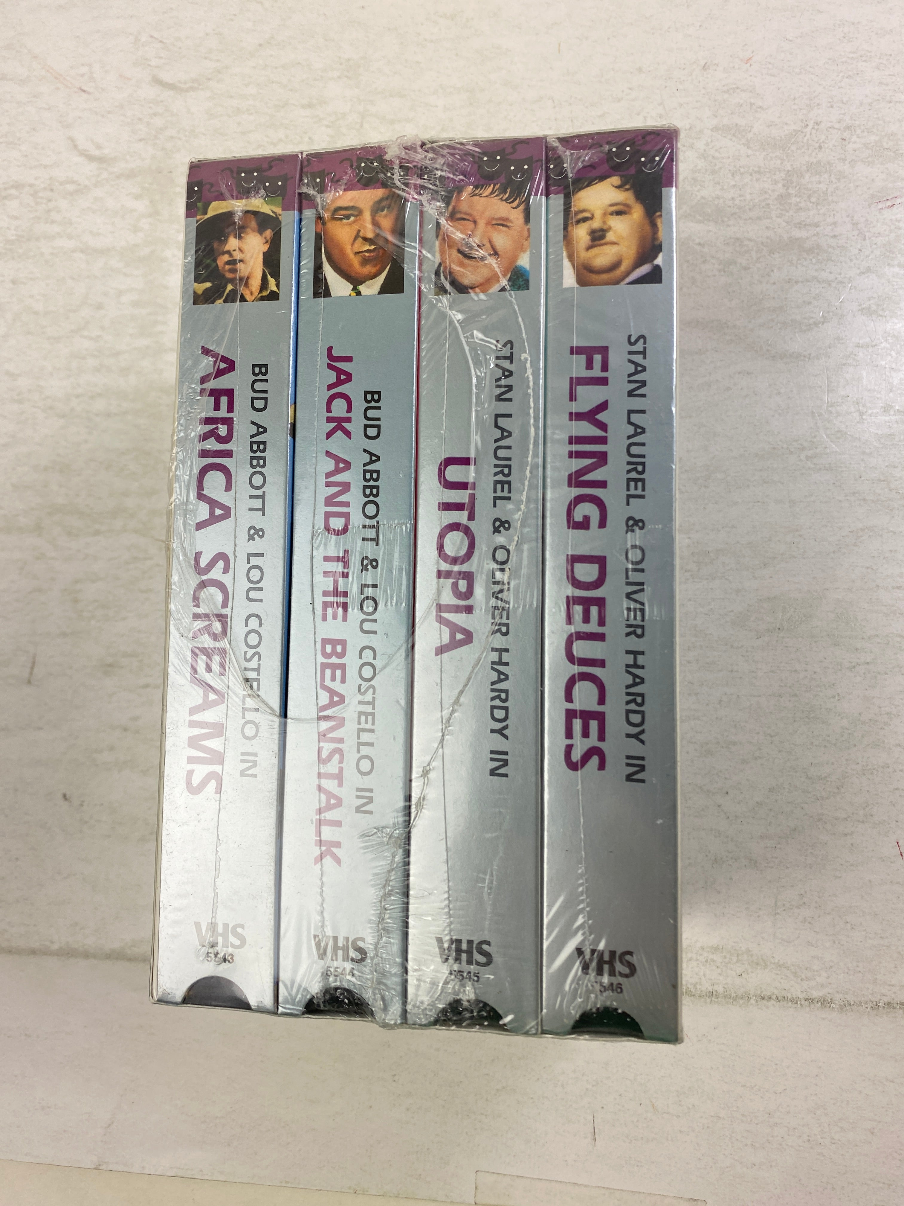 Comedy Teams VHS 4 Tape Set Abbott & Costello Laurel & Hardy  *New* 1992