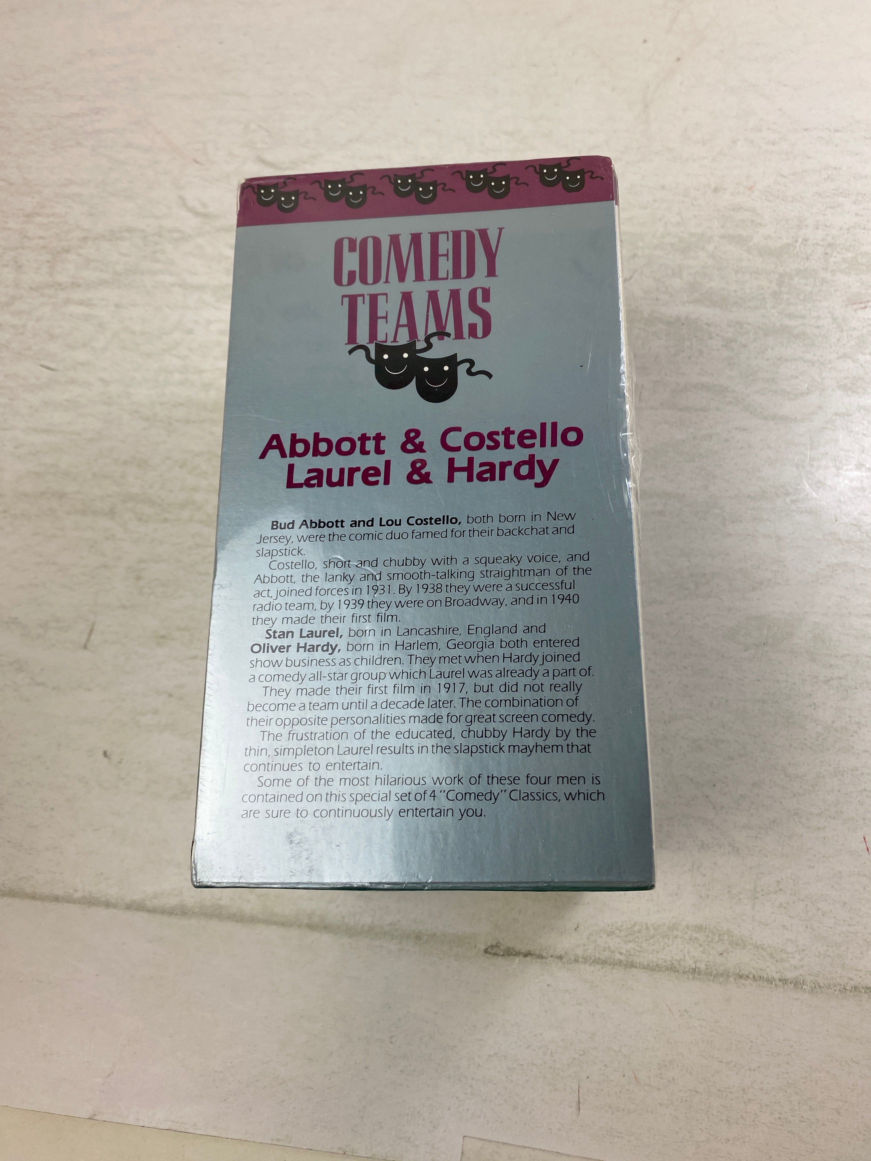 Comedy Teams VHS 4 Tape Set Abbott & Costello Laurel & Hardy  *New* 1992