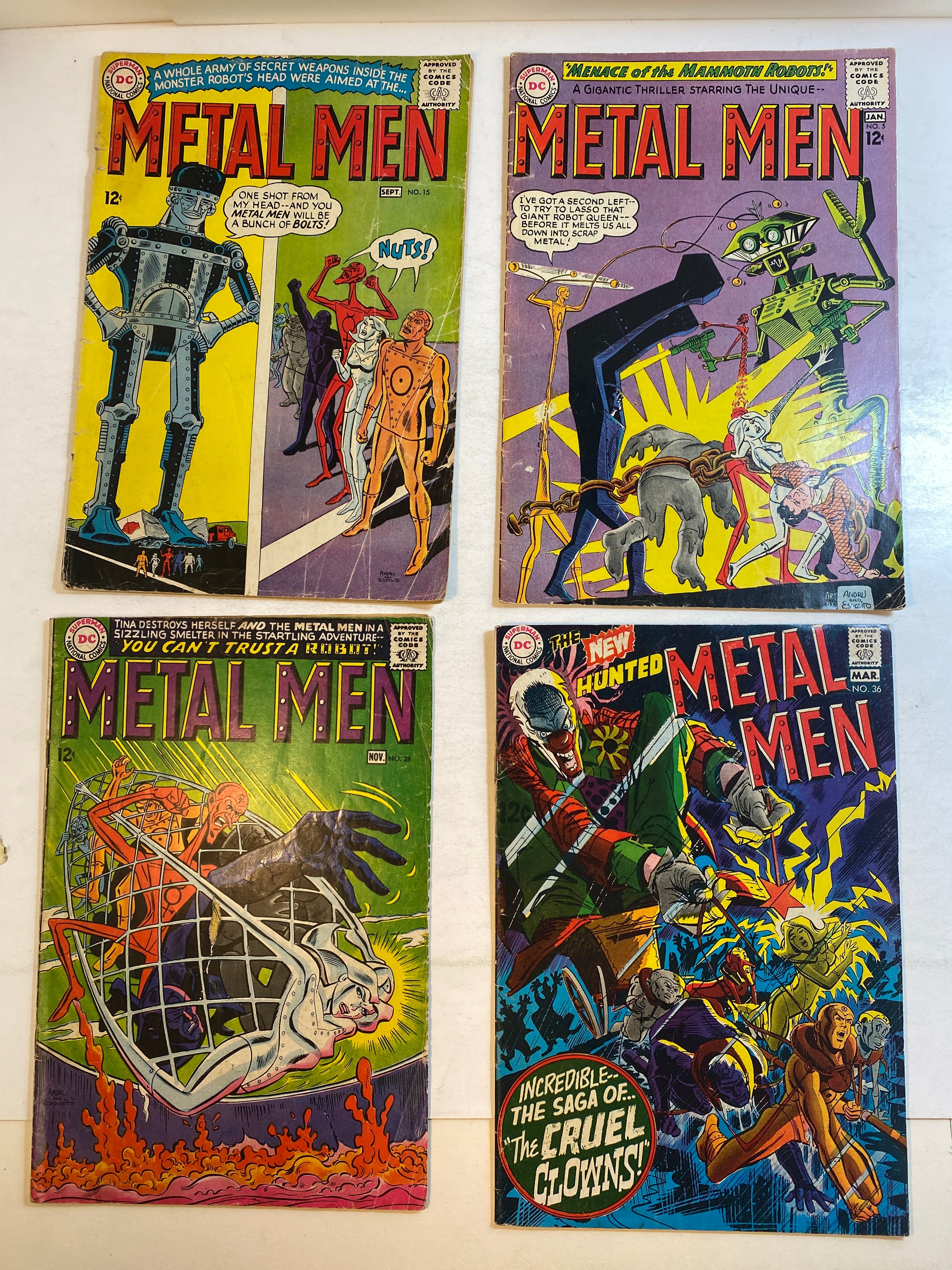 Lot of 4 Metal Men DC Comics 1964-1969