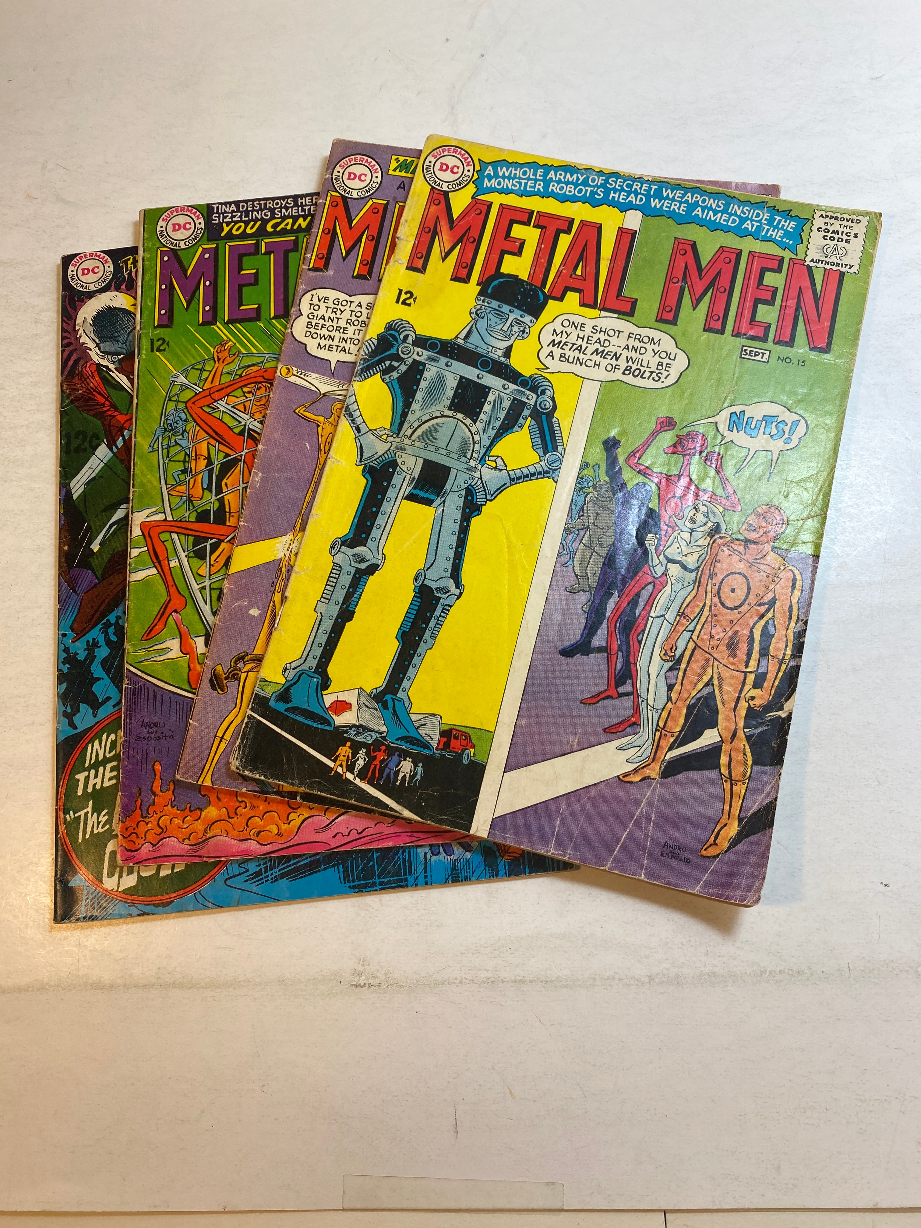 Lot of 4 Metal Men DC Comics 1964-1969