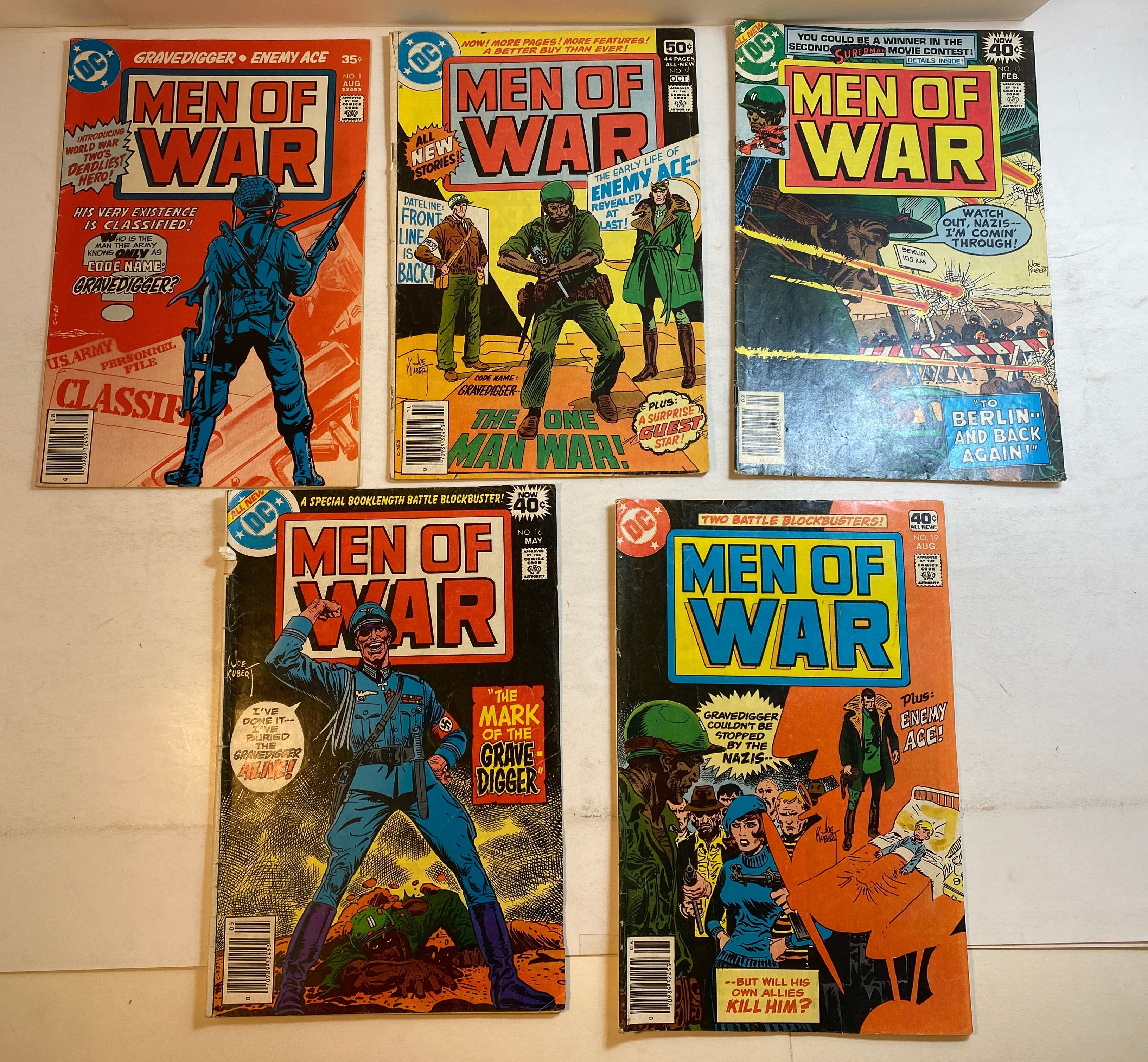 Lot of 5 Men of War DC Comics 1977-1979