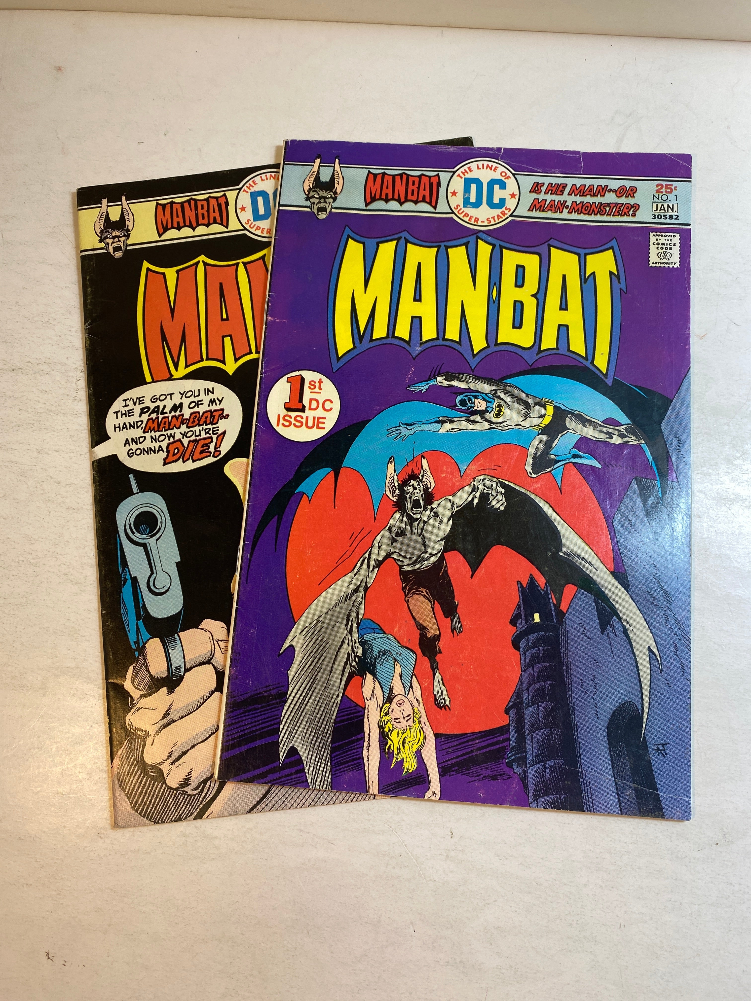 Lot of 2 Manbat DC Comics 1975-1976