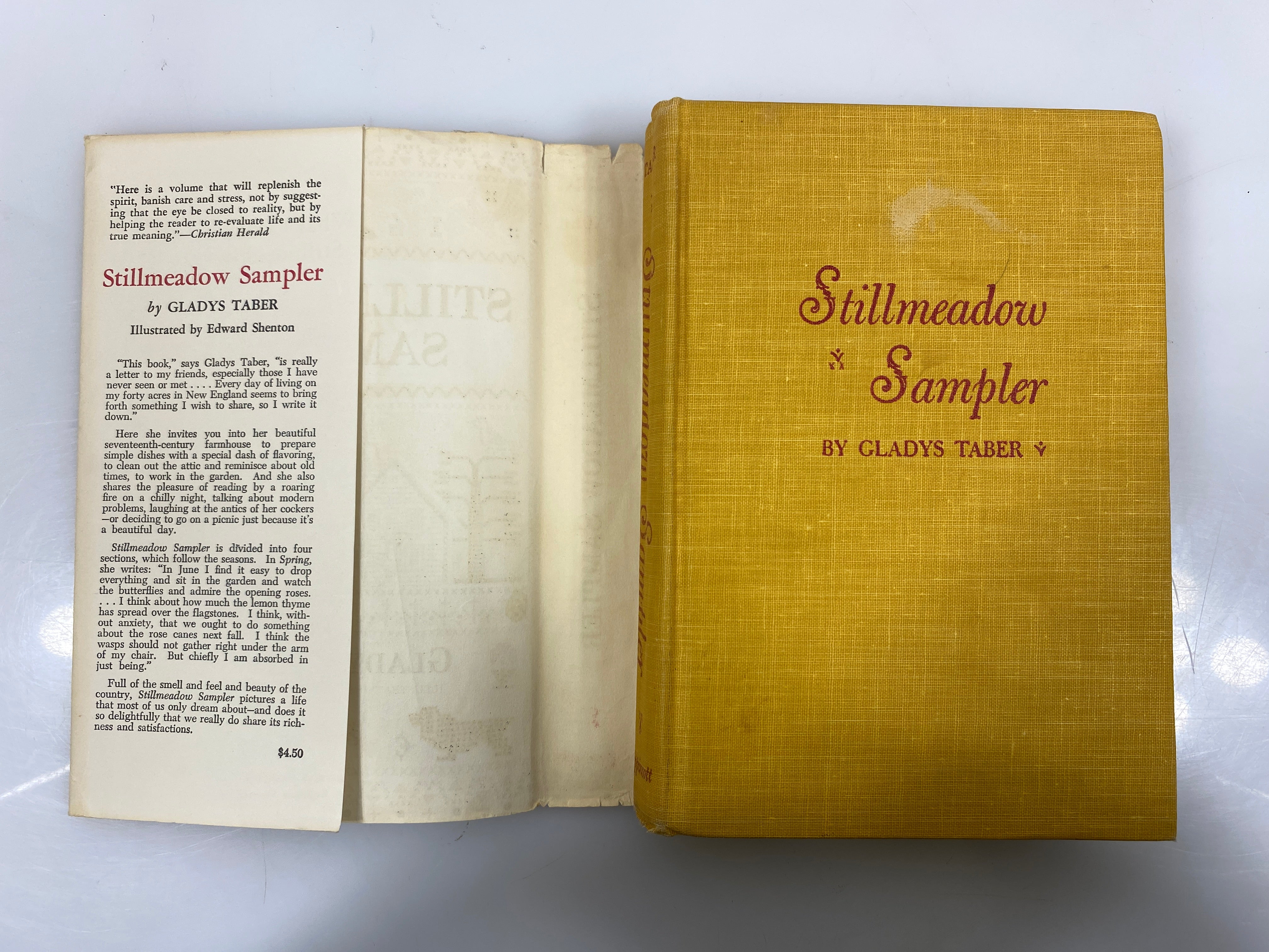 Stillmeadow Sampler by Gladys Taber 1959 HCDJ