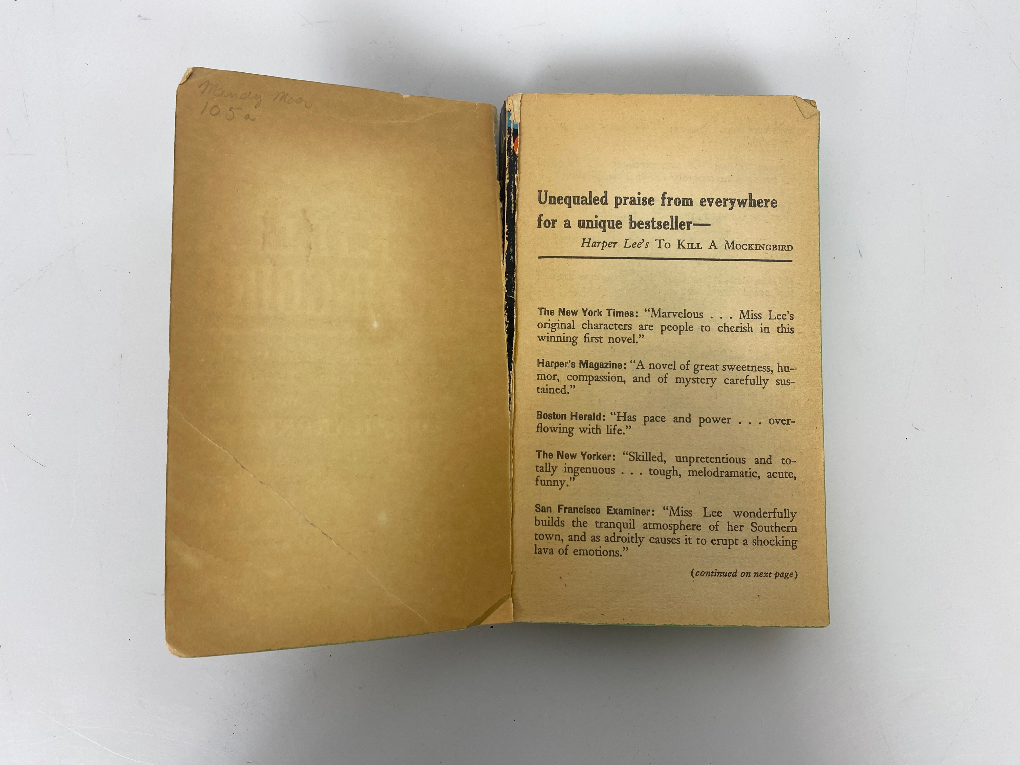 To Kill a Mockingbird by Harper Lee Popular Library 1962 SC