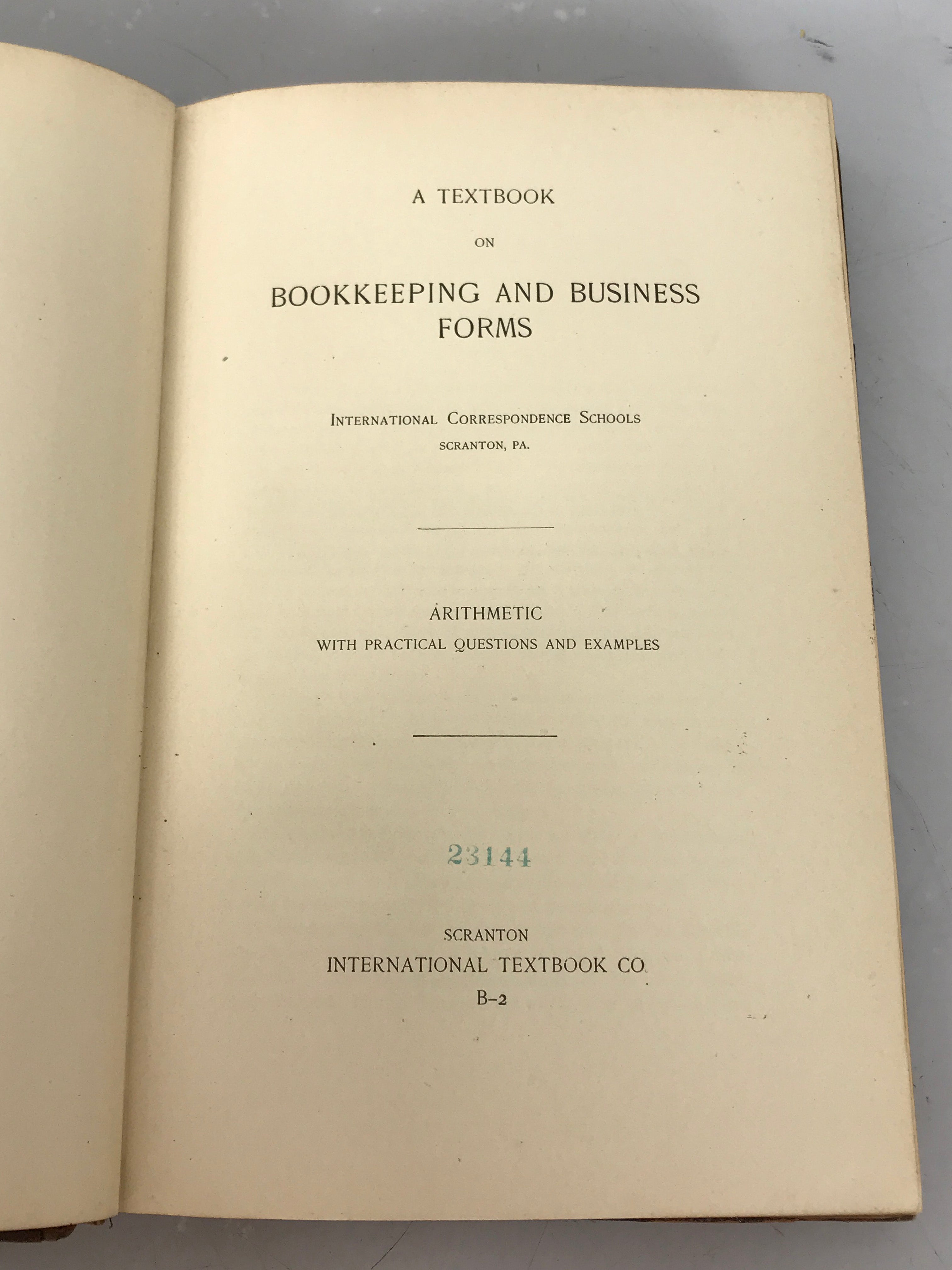 A Textbook on Bookkeeping and Business Forms 1901 HC