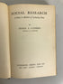 Social Research: A Study in Methods by George A. Lundberg 1947 HC