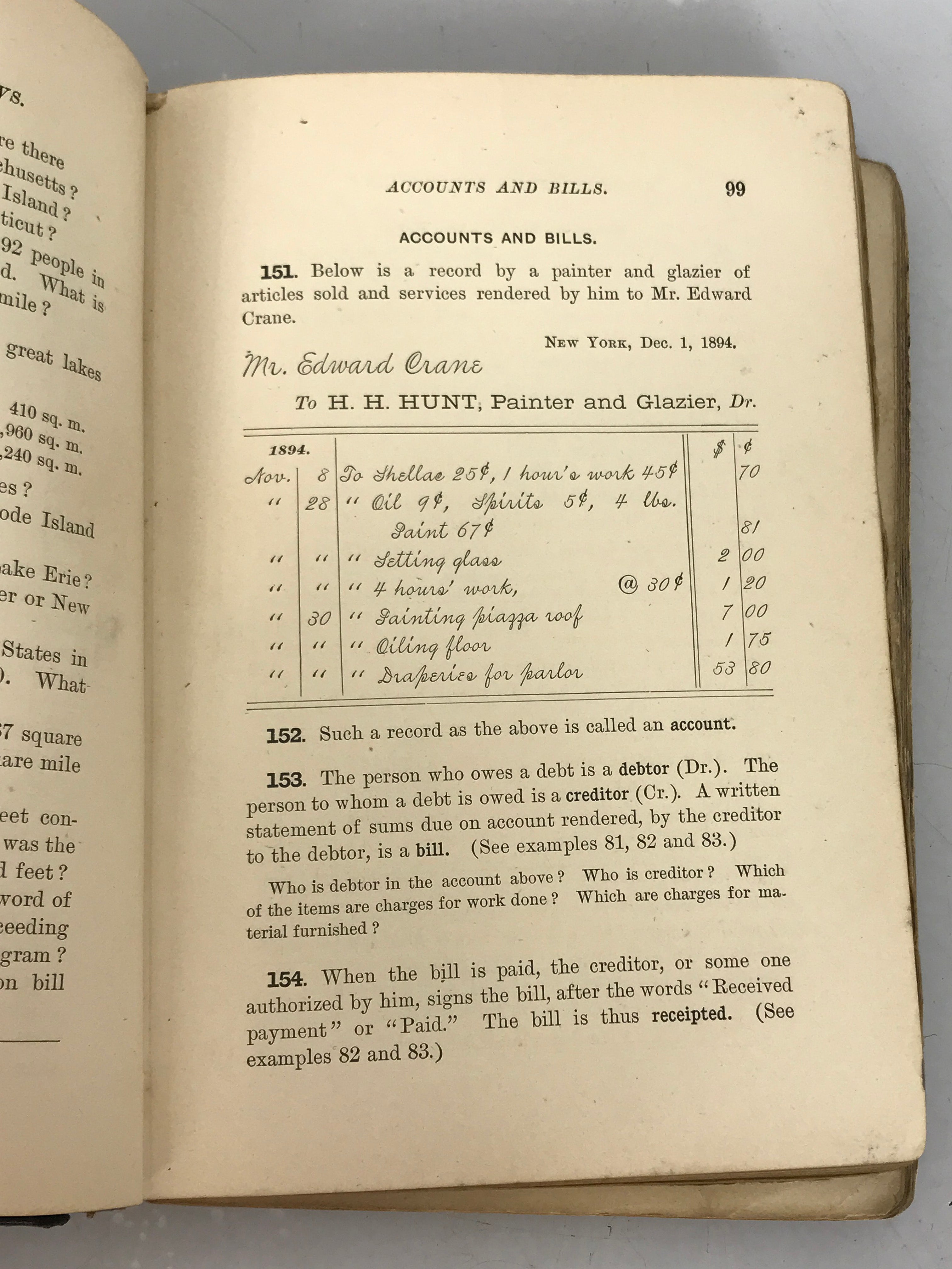 New Franklin Arithmetic Second Book Edwin Seaver 1895 HC