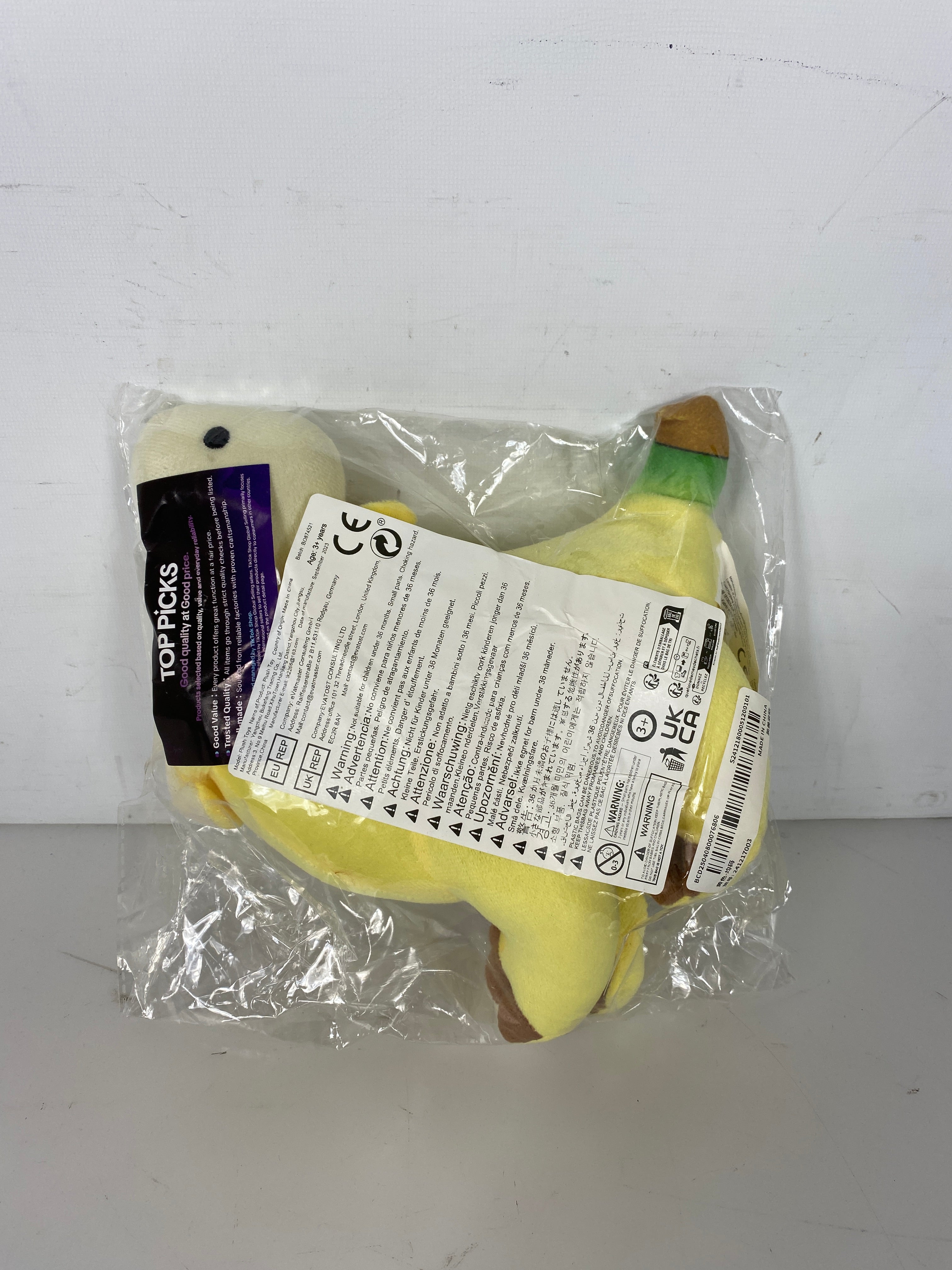 Top Picks Banana Dinosaur Plush