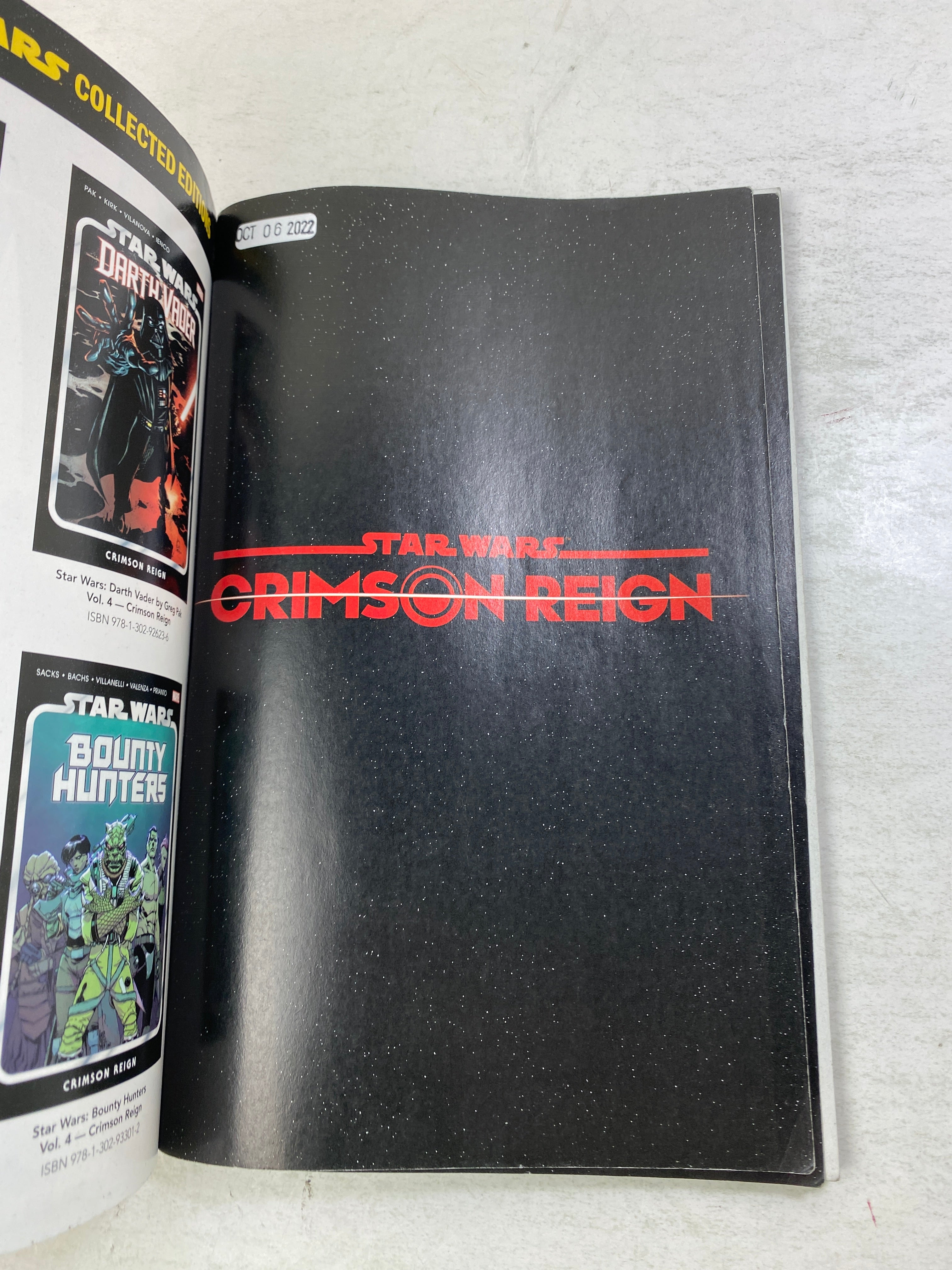 Star Wars Crimson Reign Marvel SC 2022