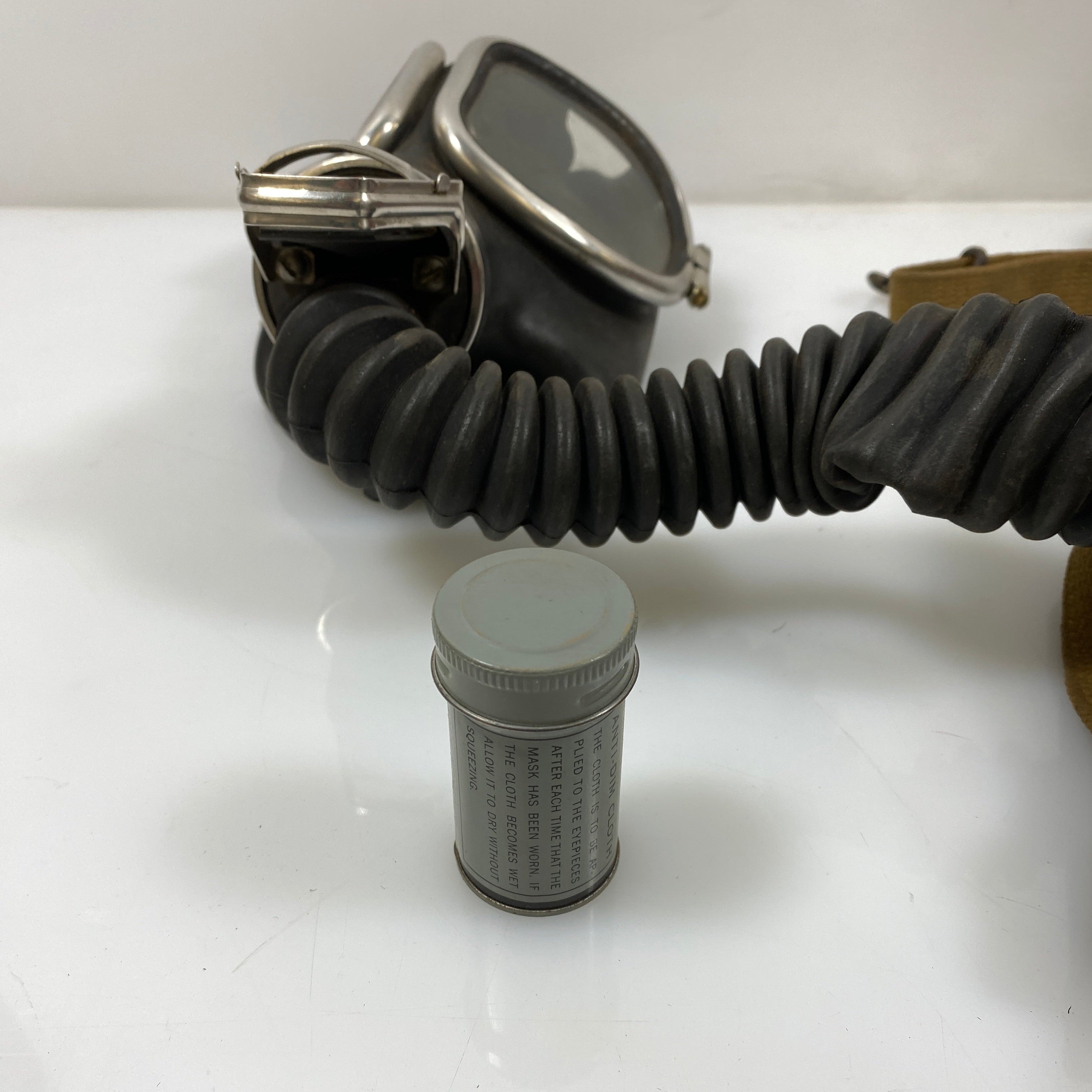 Antique MSA 1921 Ammonia Rubber Gas Mask w/ Original Box